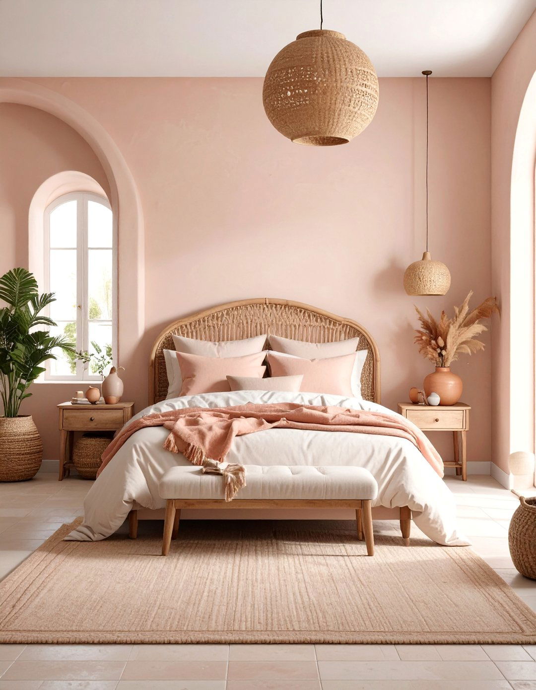 Mediterranean Dusty Rose Bedroom with Old World Charm - 25 Dusty Rose Bedroom Ideas