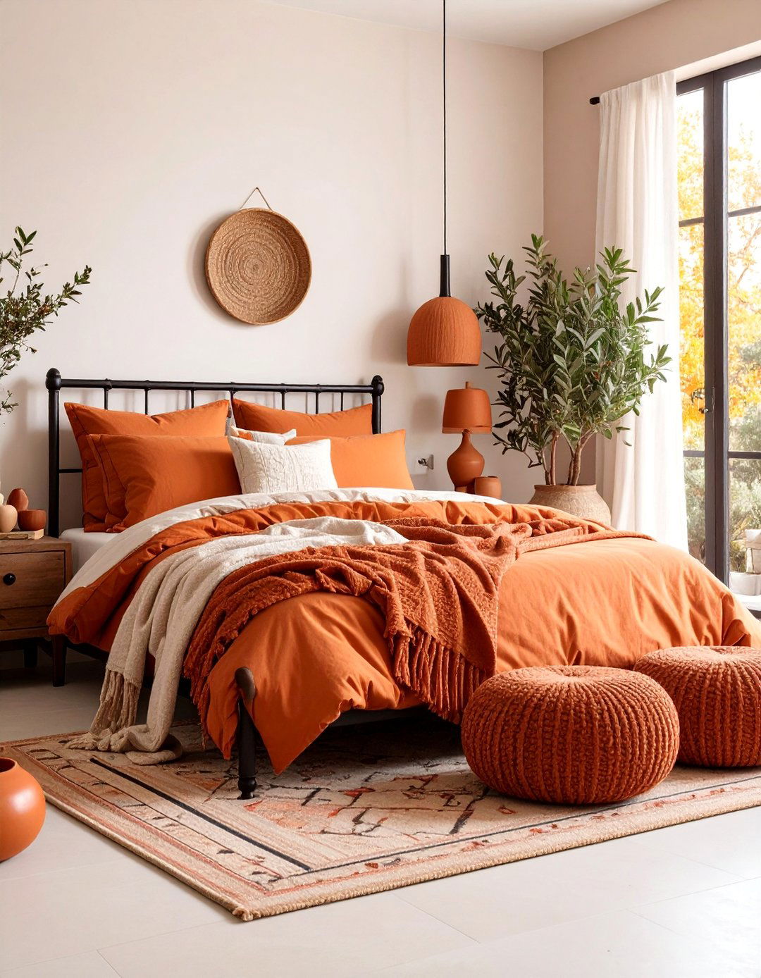 Mediterranean Fall Bedroom with Terracotta Elements - 25 Fall Bedroom Decor Ideas