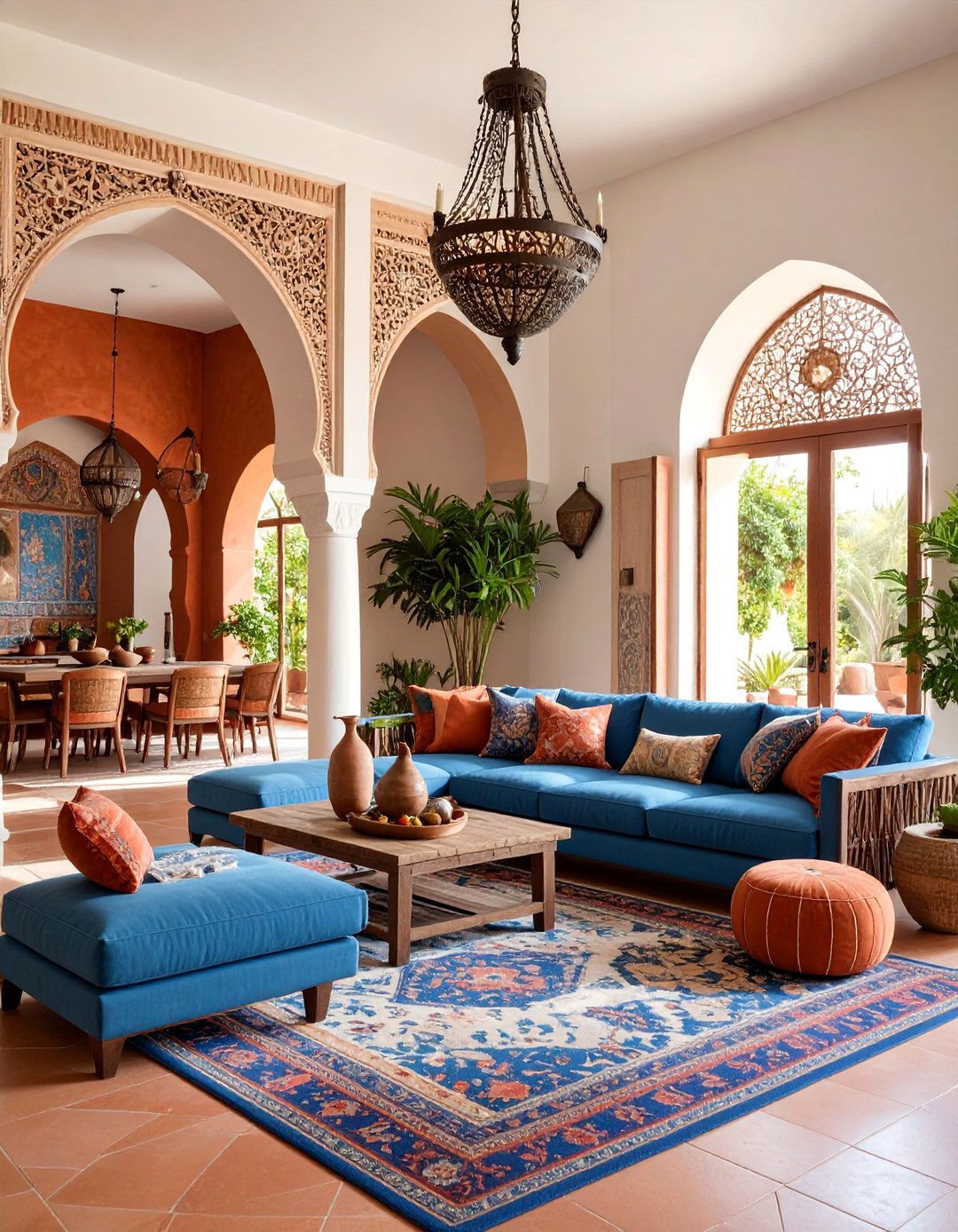 Mediterranean Great Room with Terracotta and Arches - 25 Great Room Ideas