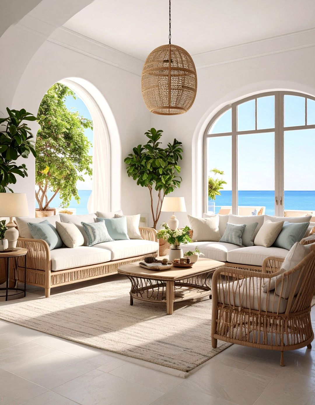 Mediterranean Grey and Cream Warmth - 25 Grey and Cream Living Room Ideas