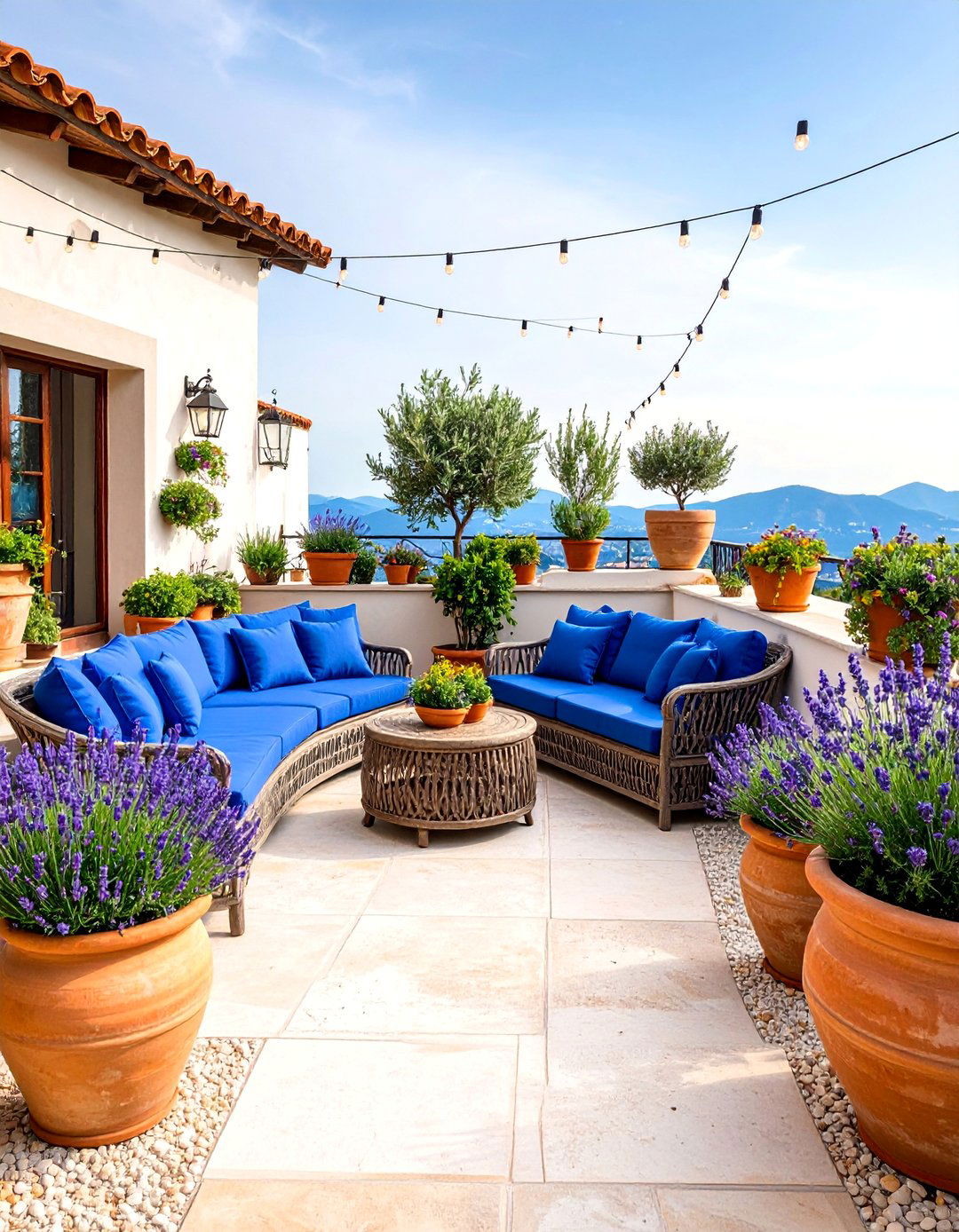 Mediterranean Herb Terrace - 25 Rooftop Garden Ideas