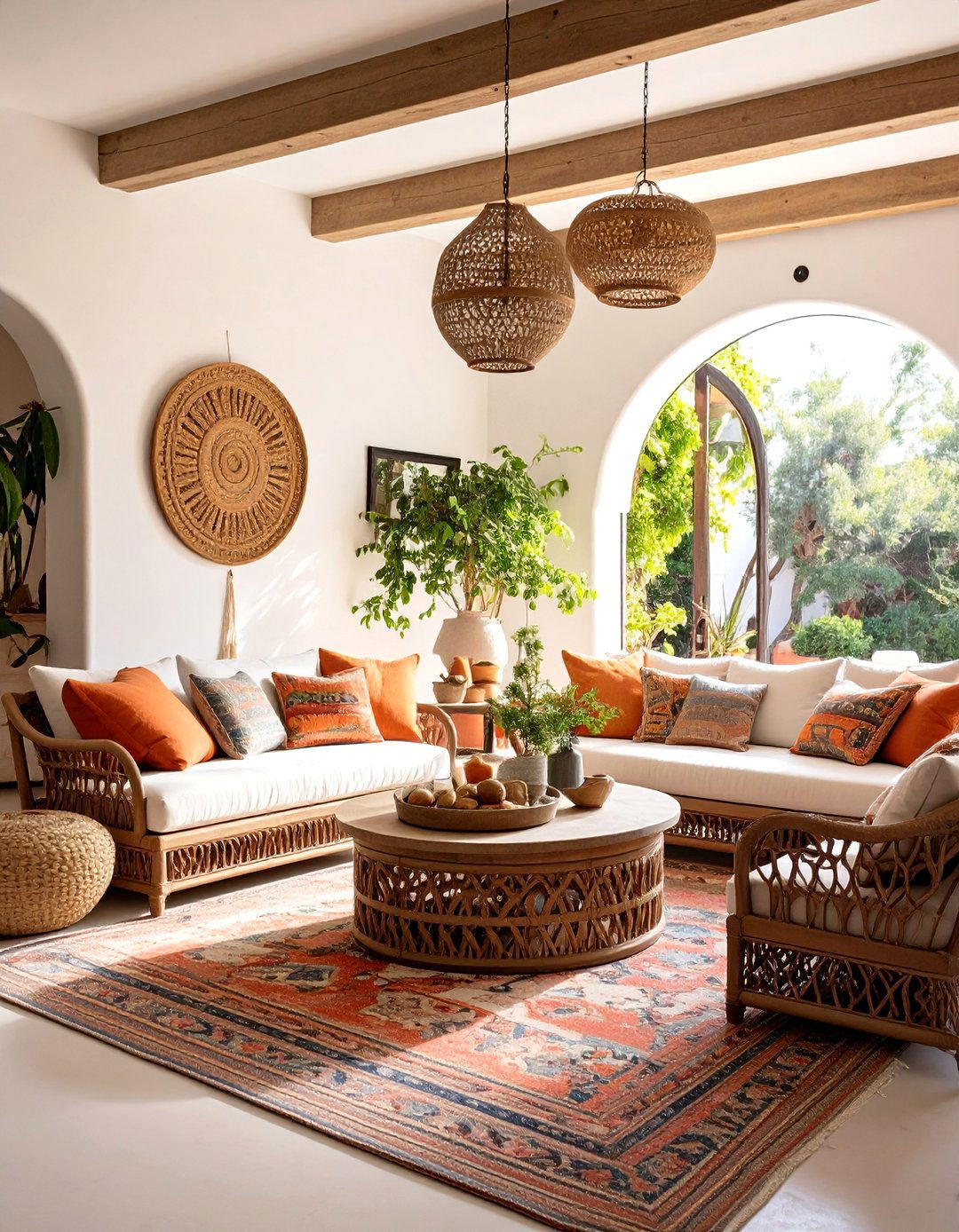 Mediterranean Living Room with Terracotta Accents - 25 Aesthetic Living Room Ideas