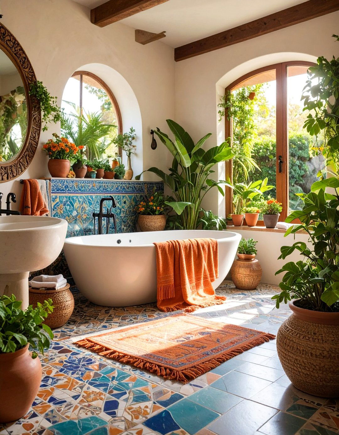 Mediterranean Luxury with Rich Textures - 25 Bathroom Staging Ideas