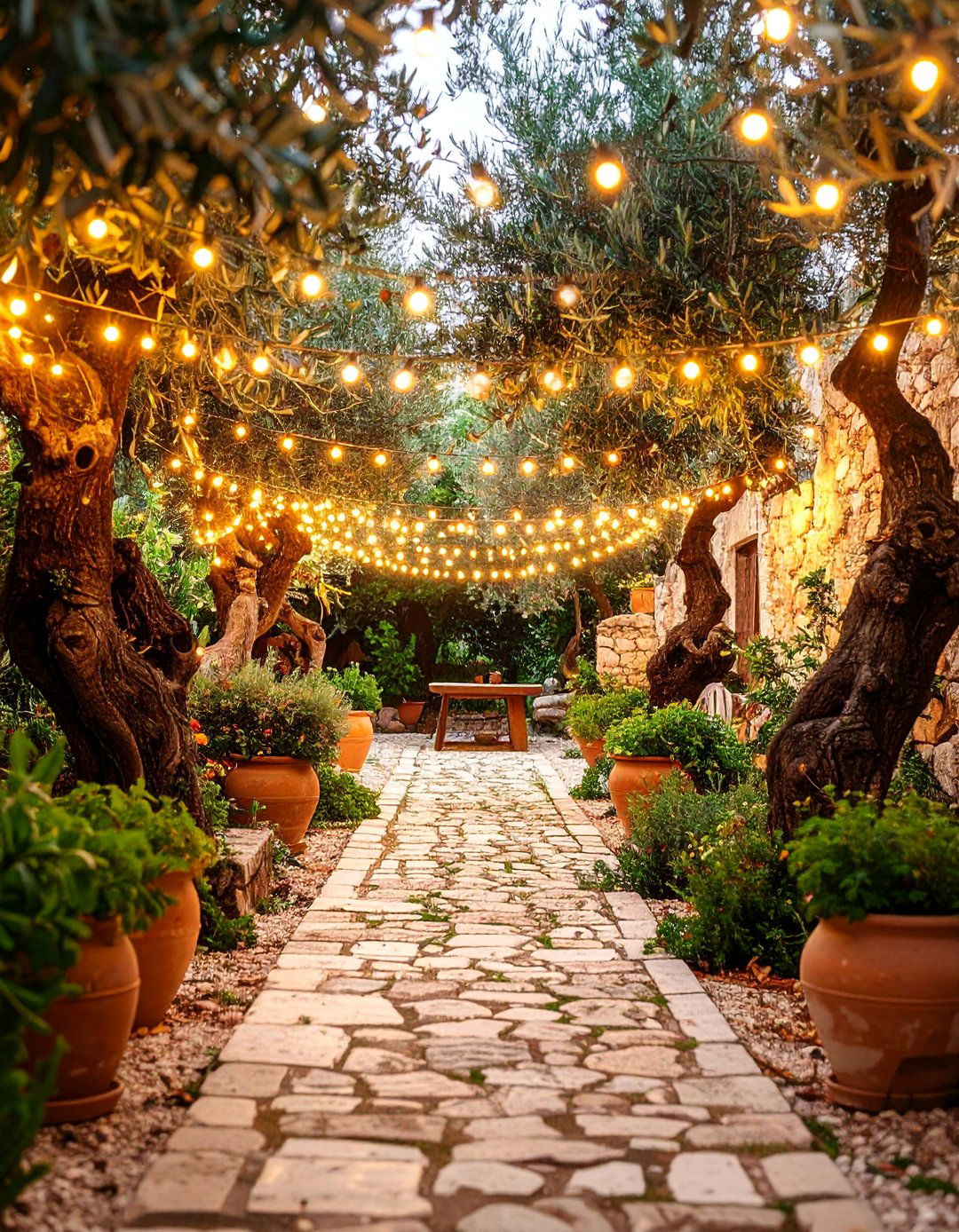 Mediterranean Olive Grove Courtyard - 25 Courtyard Ideas