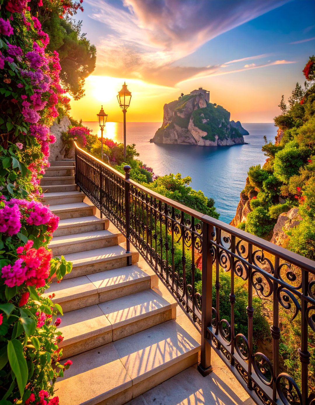 Mediterranean Ornate Ironwork - 25 Stair Railing Ideas
