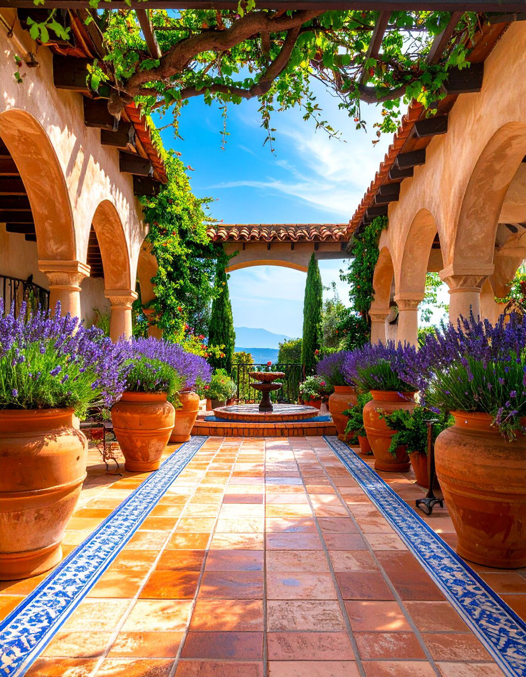 Mediterranean Patio with Terracotta and Tiles - 25 Small Backyard Patio Ideas