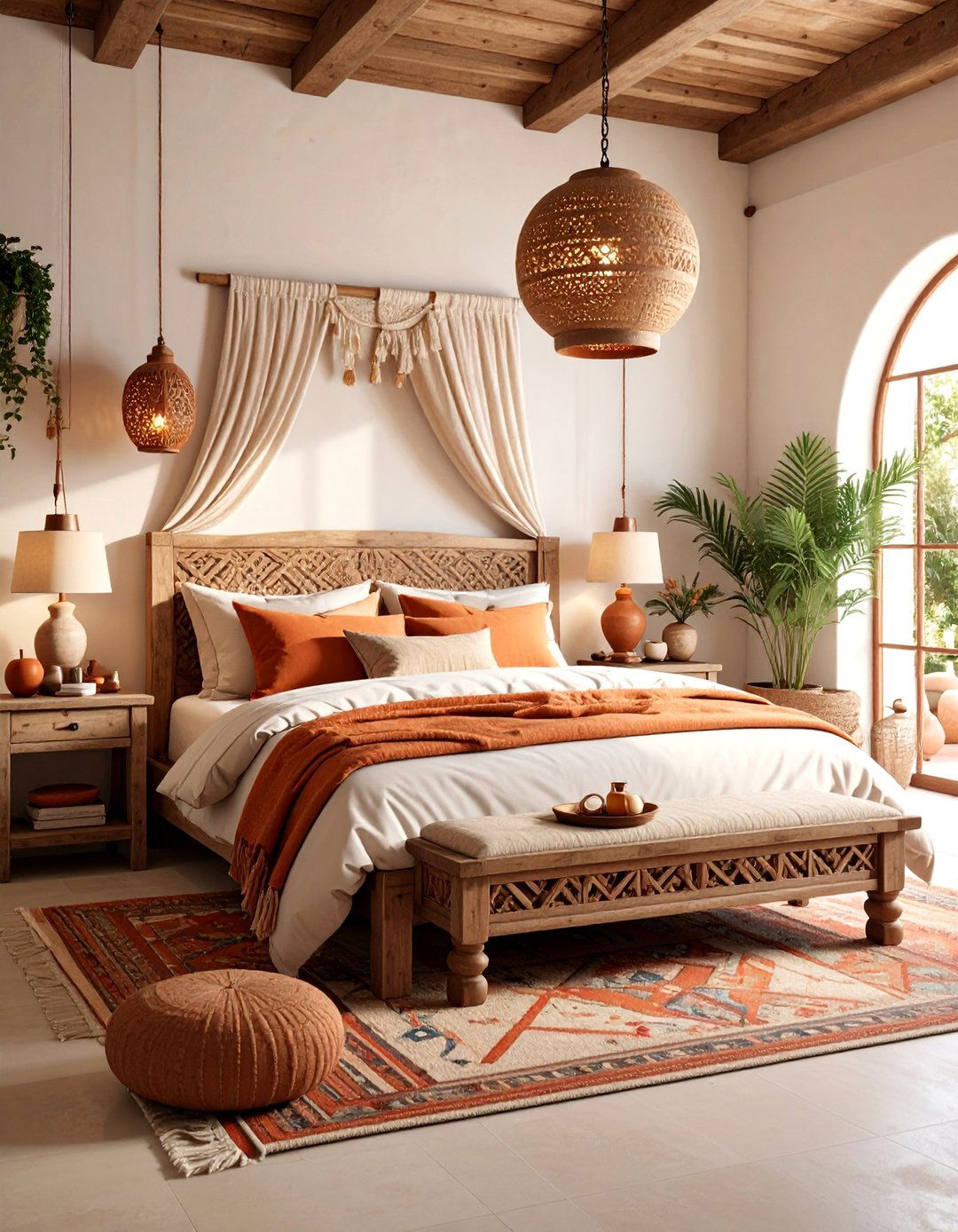 Mediterranean Rustic Bedroom with Terra Cotta Elements - 25 Dreamy Bedroom Design Ideas