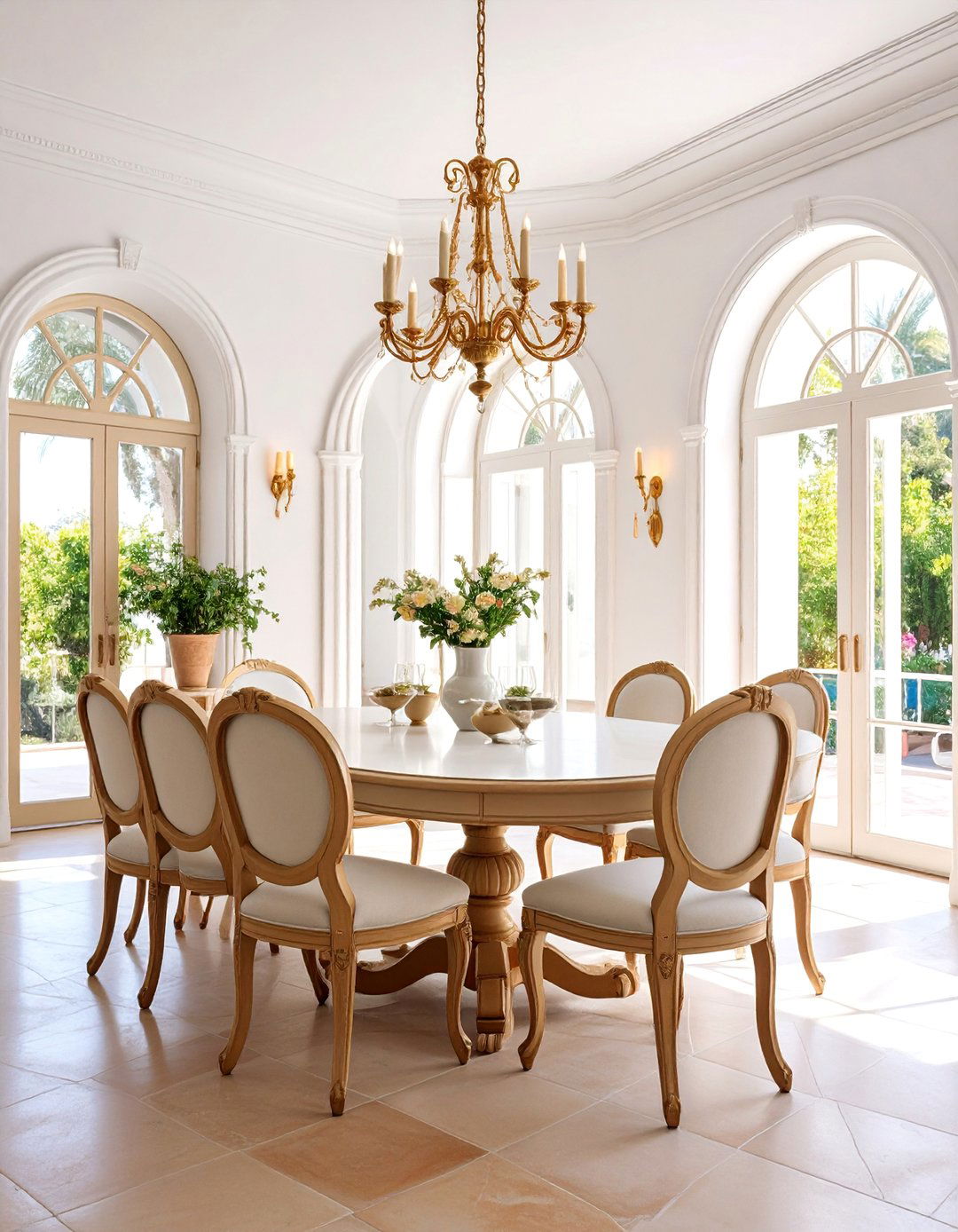Mediterranean Spanish Dining Room with Arched Doorway Features - 25 spanish style dining room ideas