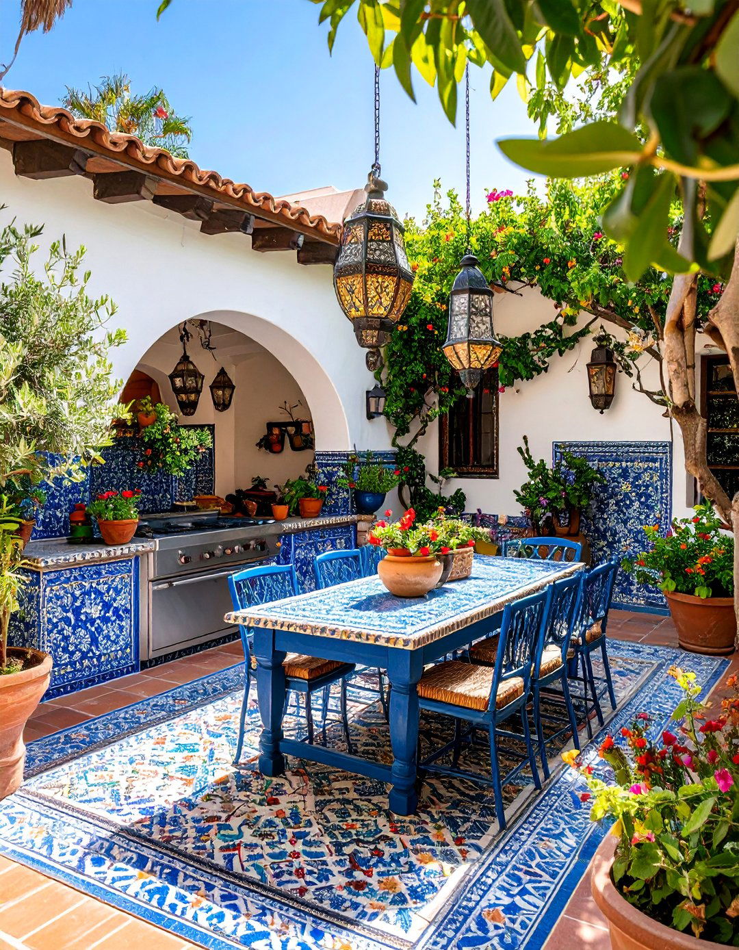 Mediterranean Stucco Outdoor Kitchen Courtyard - 25 Stucco Outdoor Kitchen Ideas