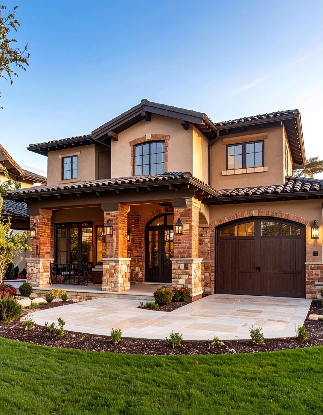 Mediterranean Style with Terra Cotta and Stone - 25 Brick Houses With Stone Accents