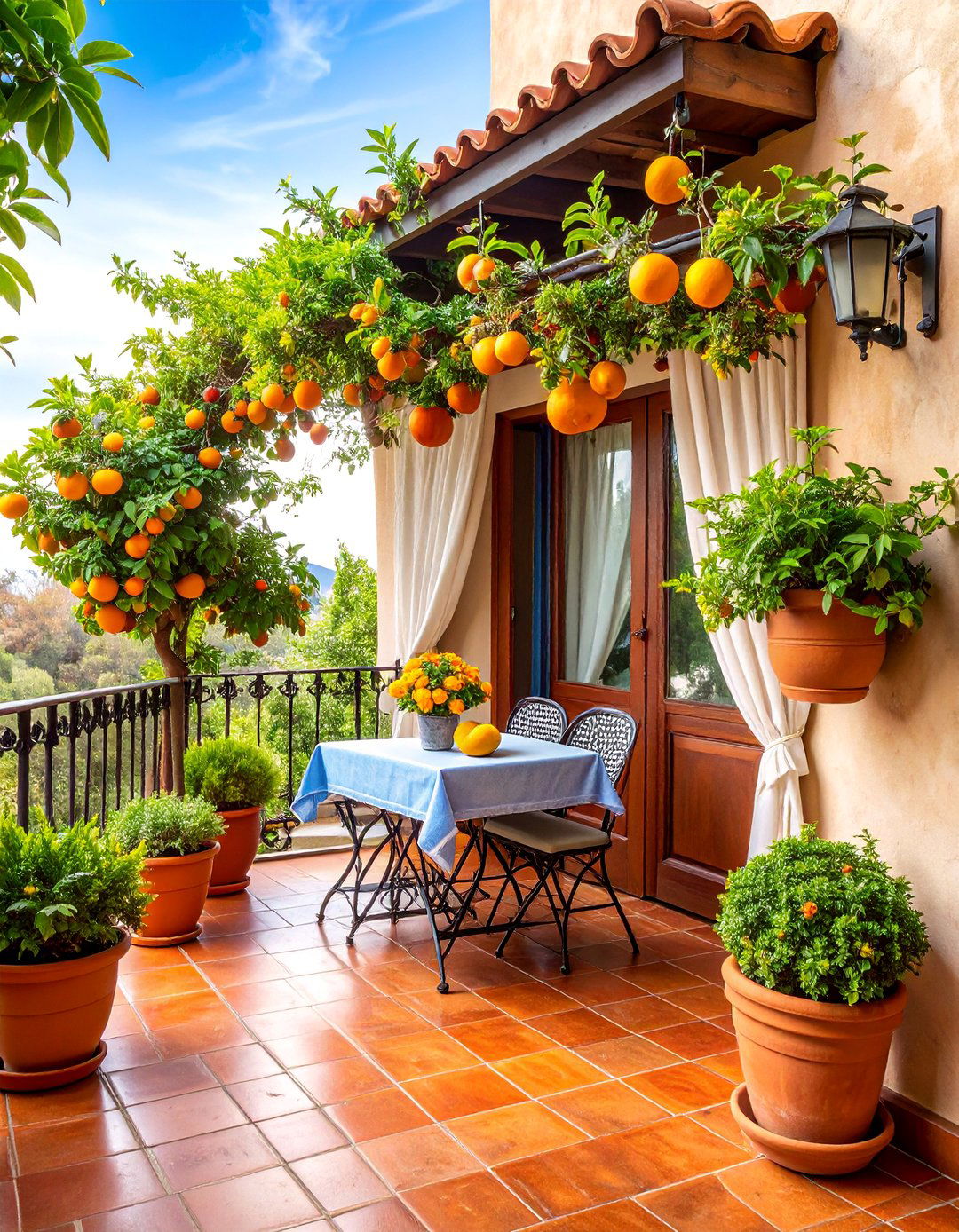 Mediterranean Terracotta Paradise - 25 Second Story Balcony Ideas