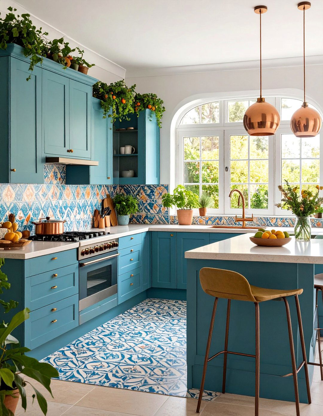 Mediterranean Tile L Shaped Kitchen - 25 l shaped kitchen ideas