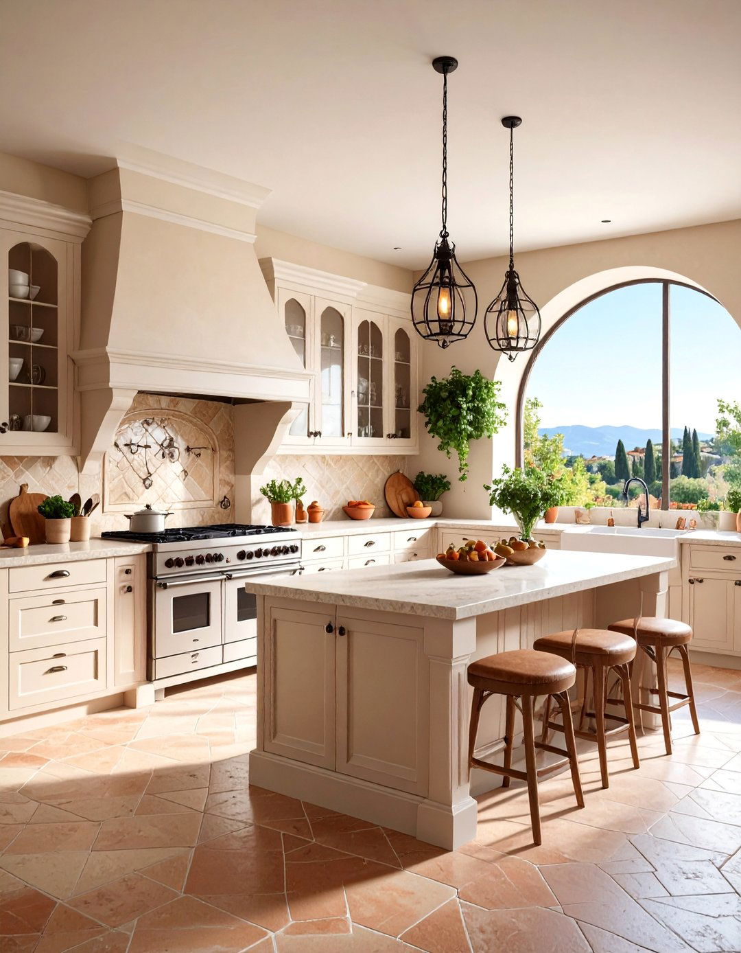 Mediterranean Tuscan Beige Kitchen - 25 Kitchens With Beige Kitchen Cabinets