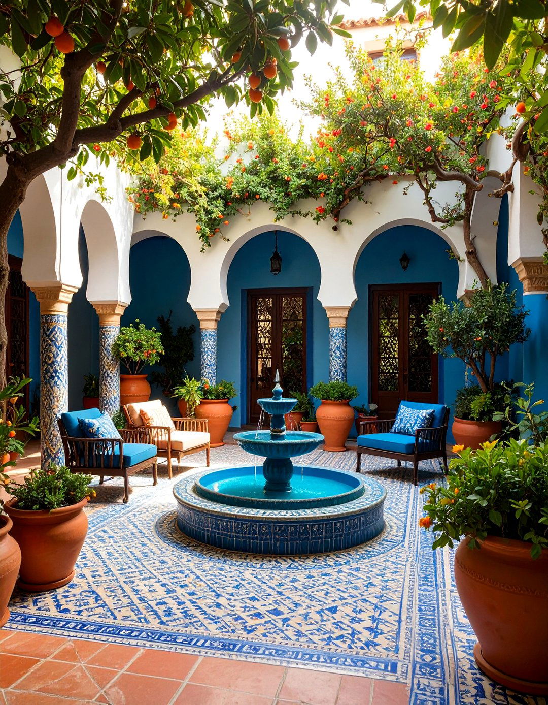 Mediterranean Villa Courtyard - 25 Luxury Man Cave Ideas