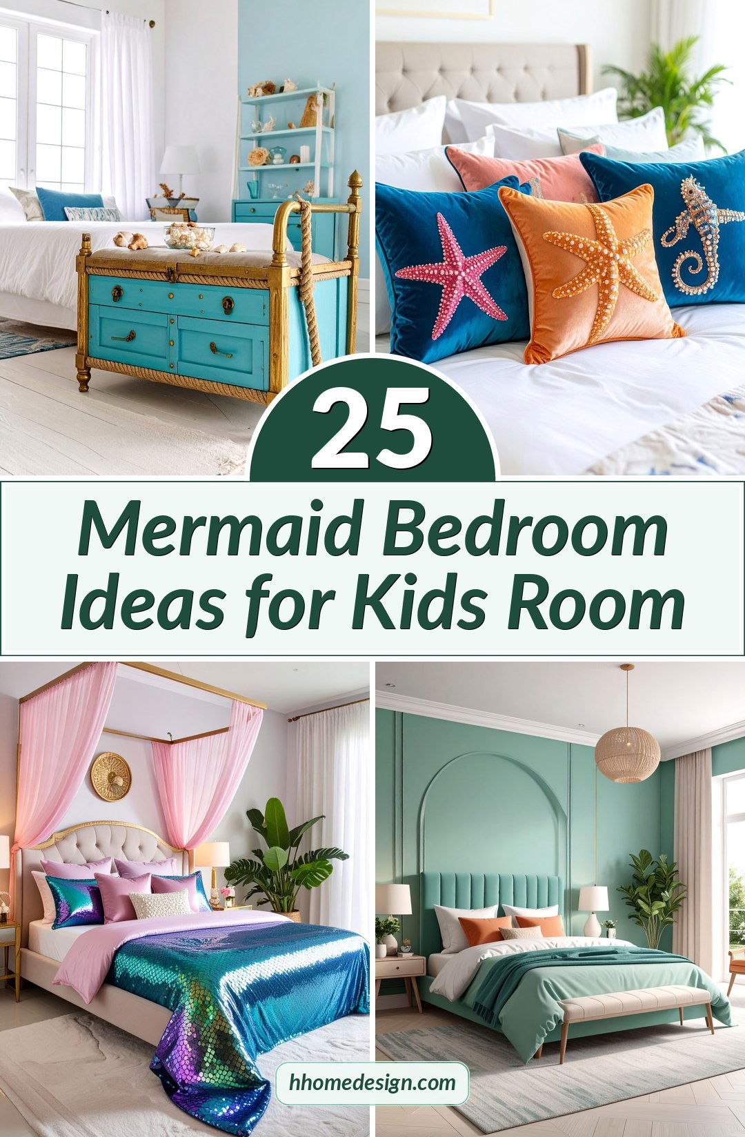 25 Mermaid Bedroom Ideas for Kids Room