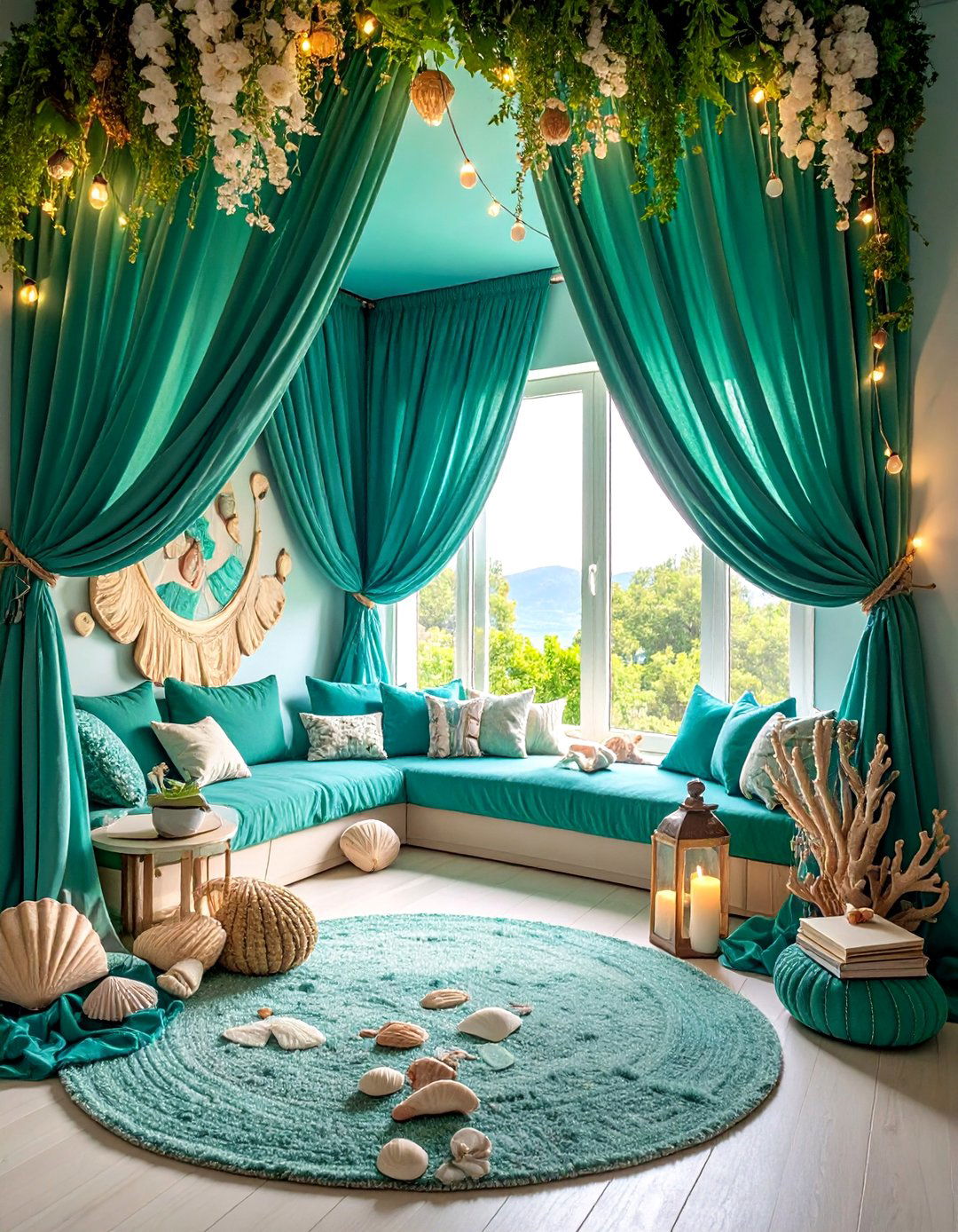 Mermaid Grotto Reading Nook - 25 Mermaid Bedroom Ideas