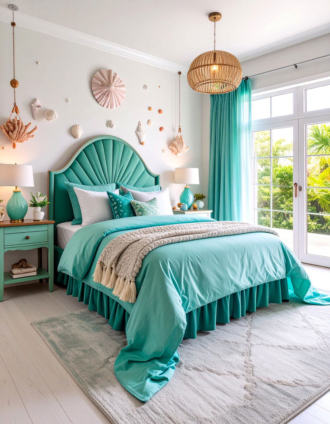 Mermaid Lagoon Bedroom with Shell Decorations - 25 Fantasy Bedroom Ideas