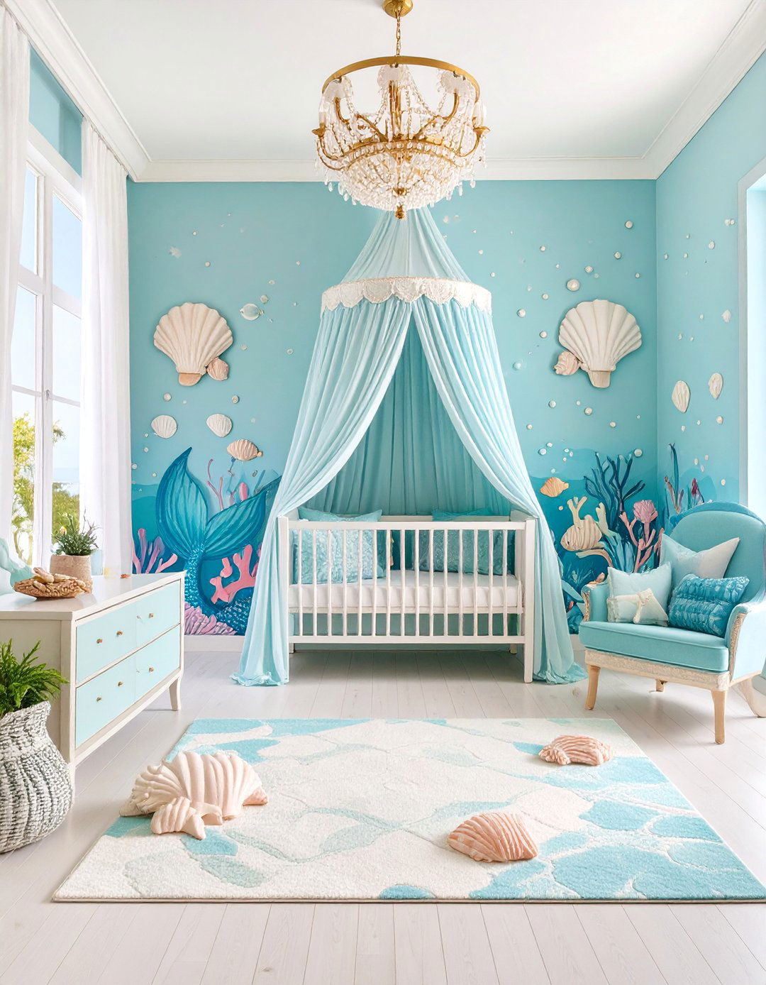 Mermaid Lagoon Fantasy Theme - 25 Nautical Nursery Ideas