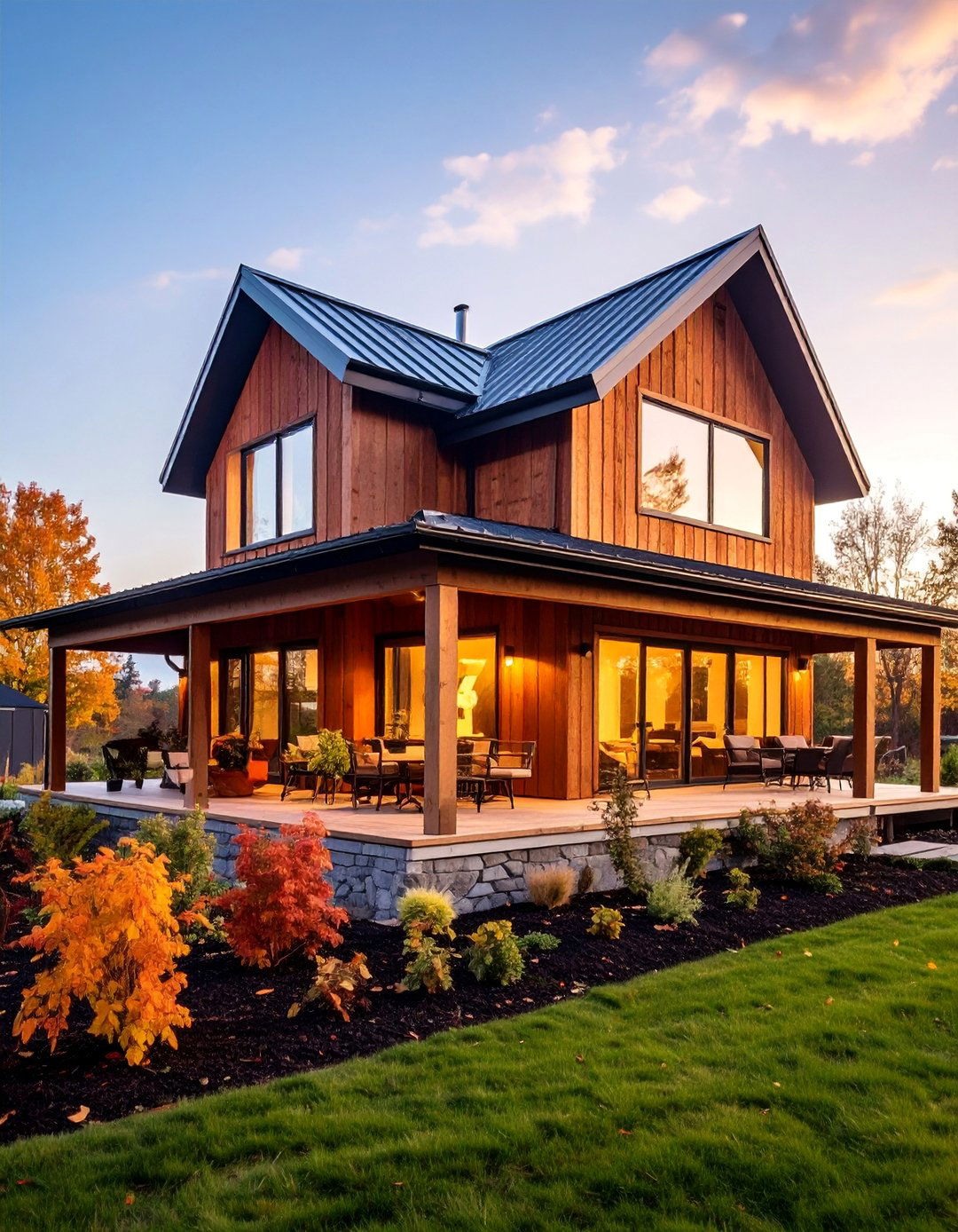 Metal Accent Modern Farmhouse - 25 Modern Farmhouse Exterior
