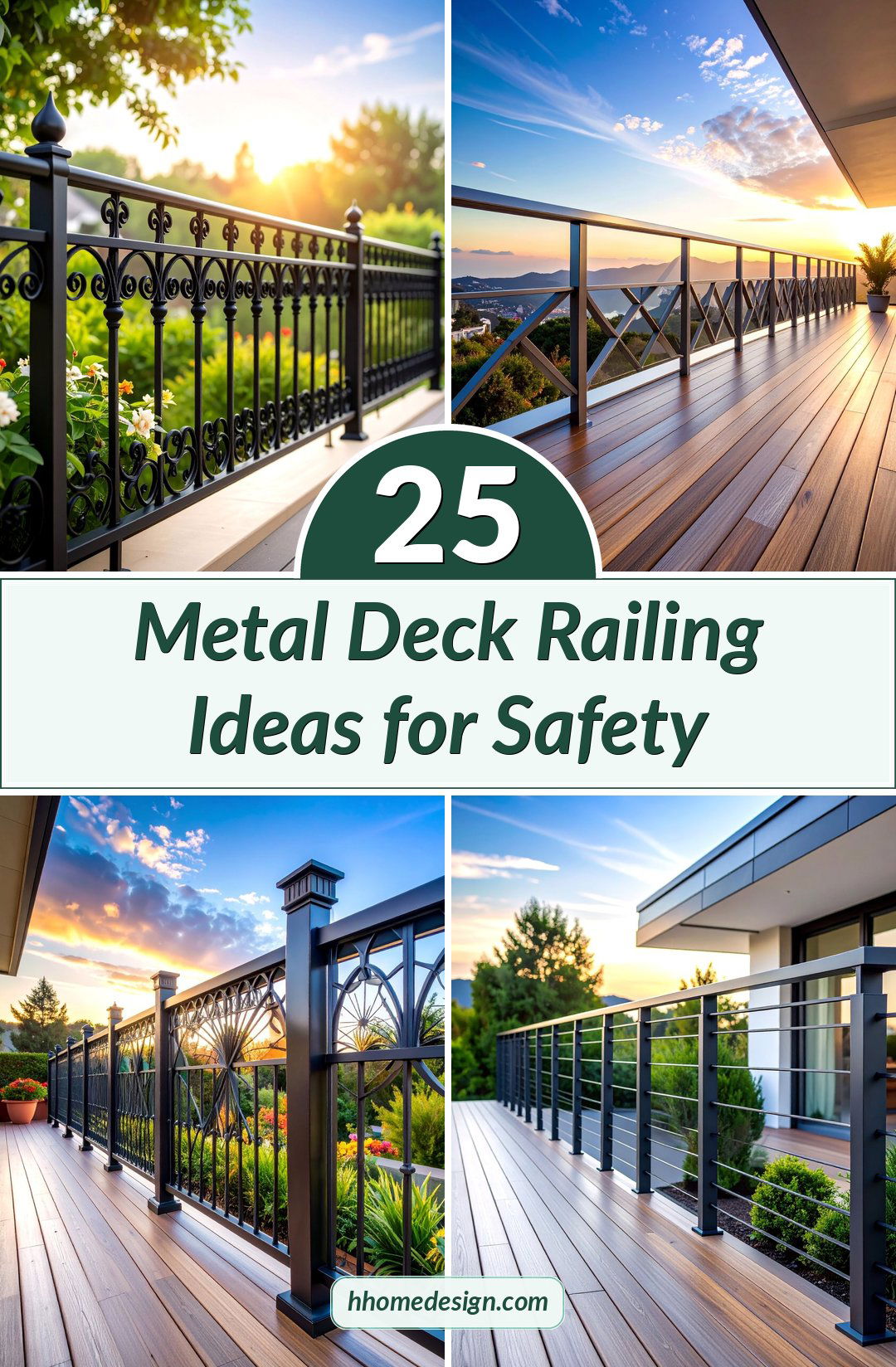 25 Metal Deck Railing Ideas for Safety