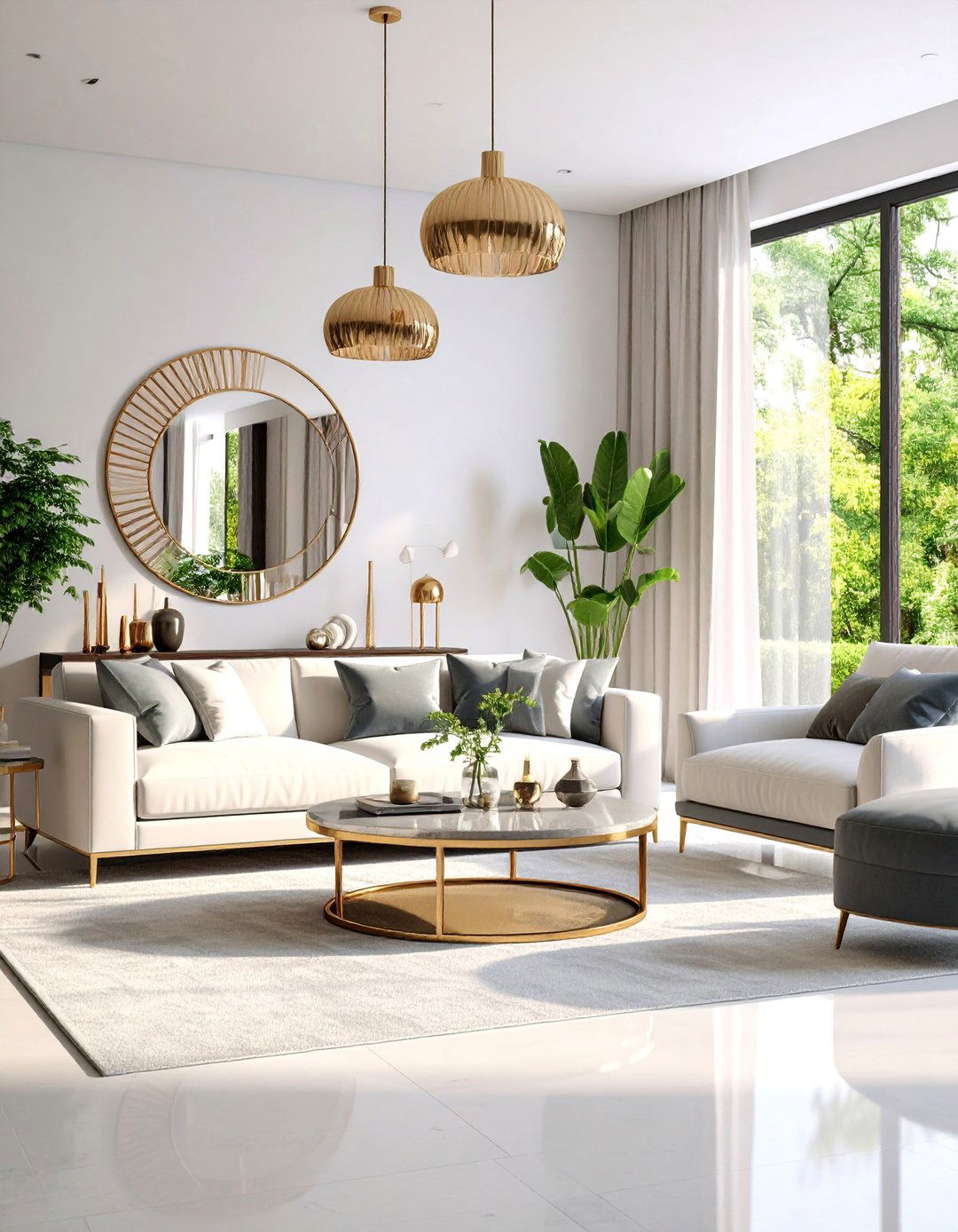 Metal Element Living Room with Precision and Clarity - 25 Feng Shui Living Room Ideas