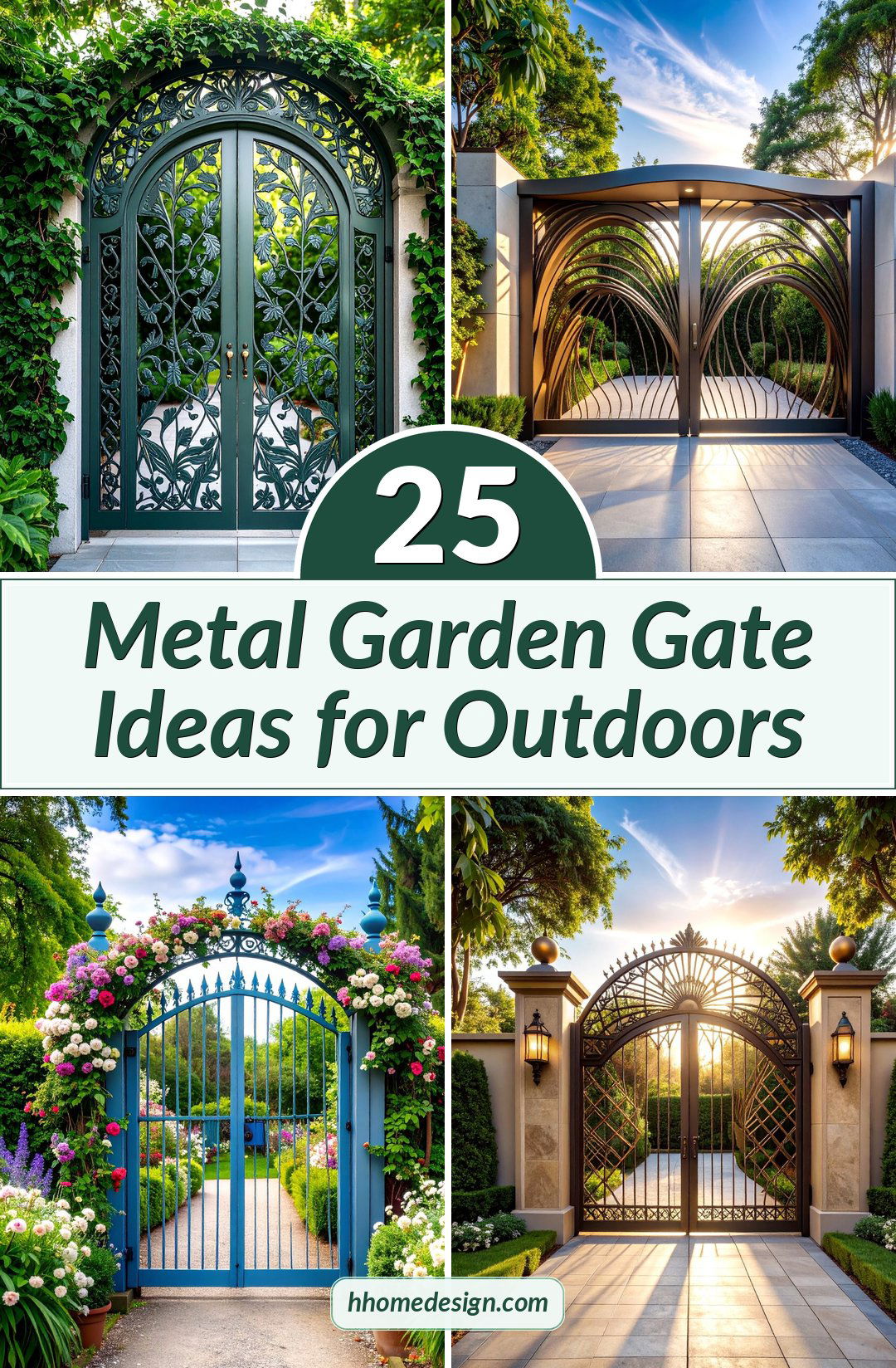 25 Metal Garden Gate Ideas for Outdoors