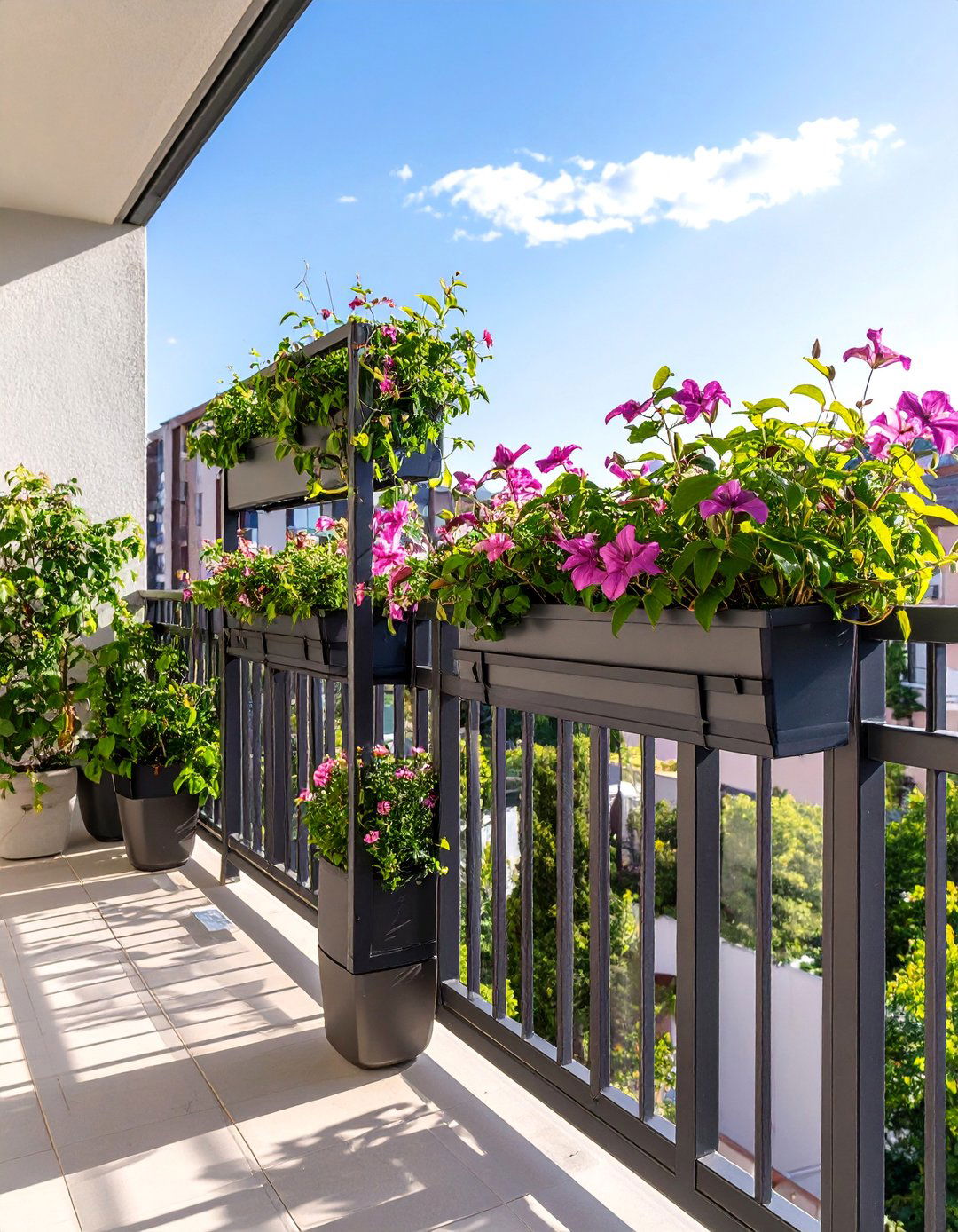 Metal Geometric Trellis with Contemporary Appeal - 25 Balcony Trellis Ideas