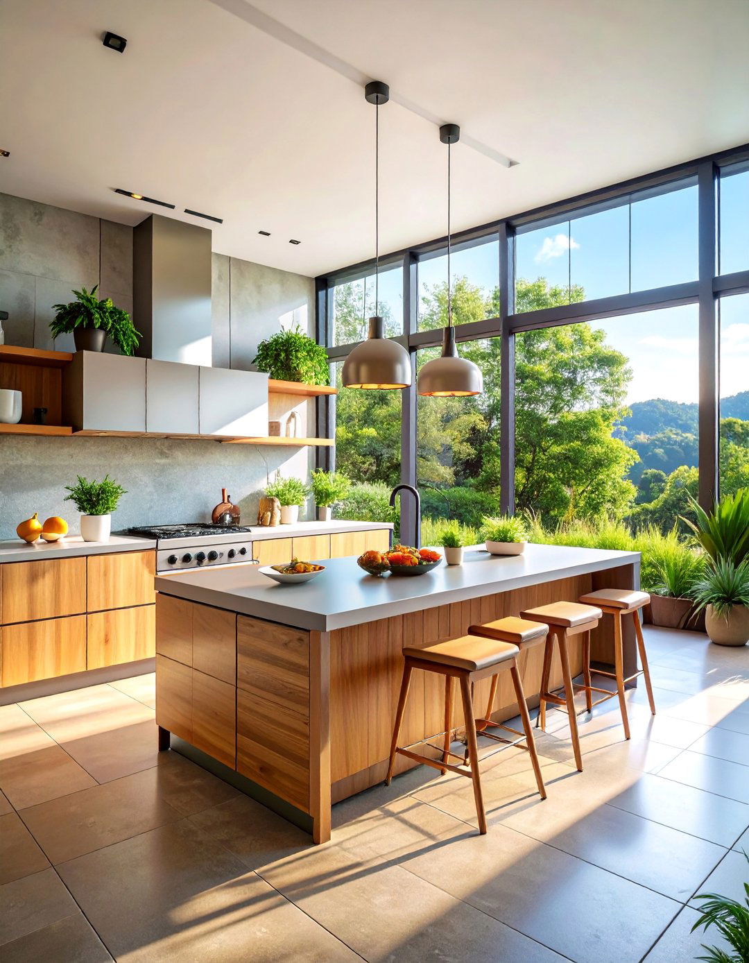 Metal Panel Industrial Modern Design - 25 Outdoor Kitchen Countertop Ideas