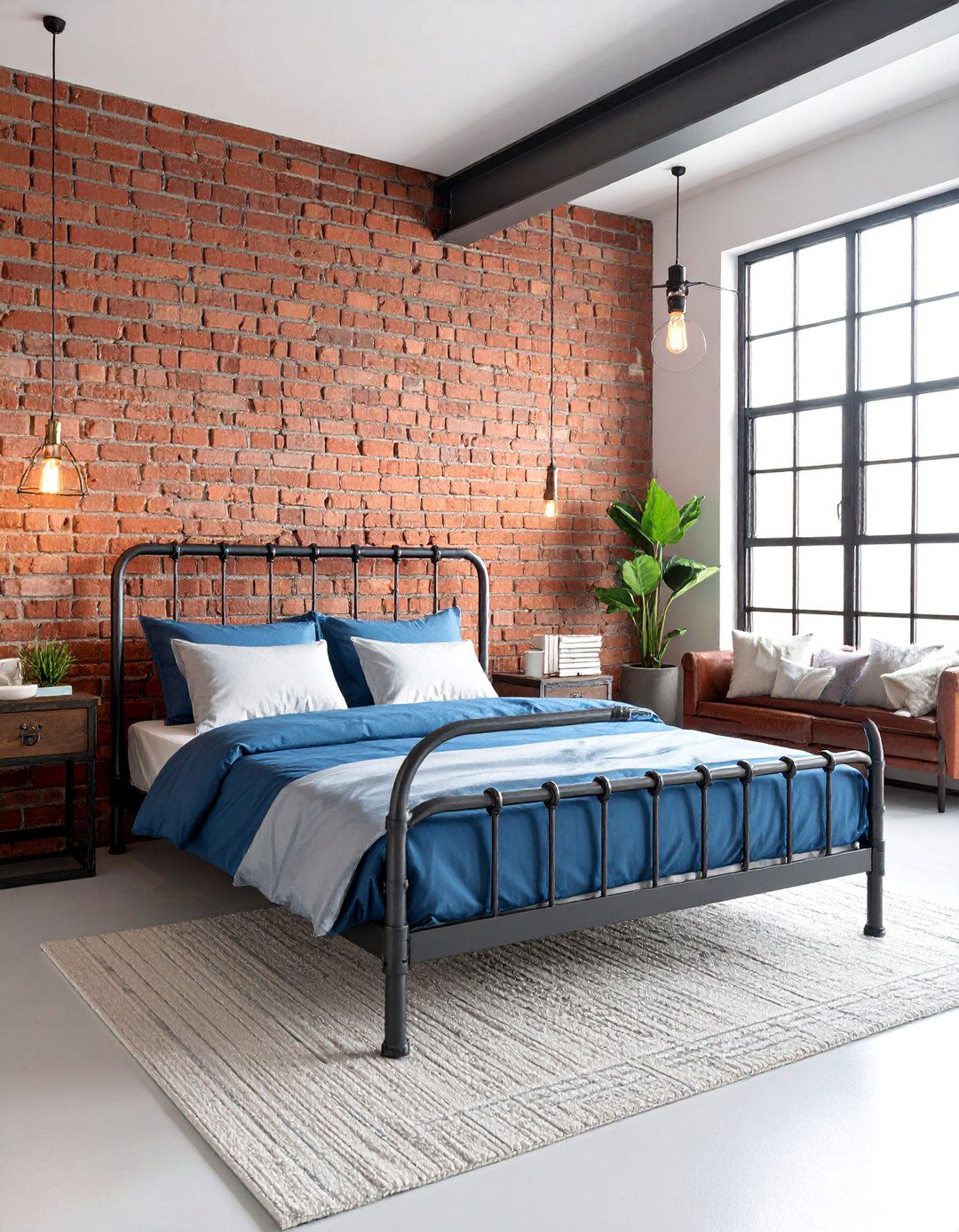 Metal Pipe Bed Frame Industrial Bedroom - 25 Industrial Bedroom Ideas