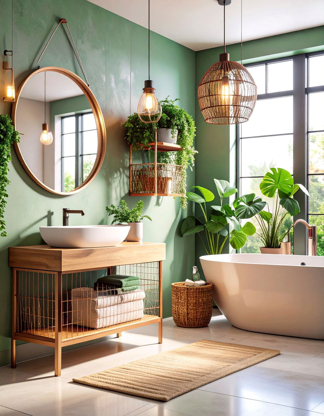 Metal Wire Basket Wall Mount Grid - 25 Toilet Paper Storage Ideas
