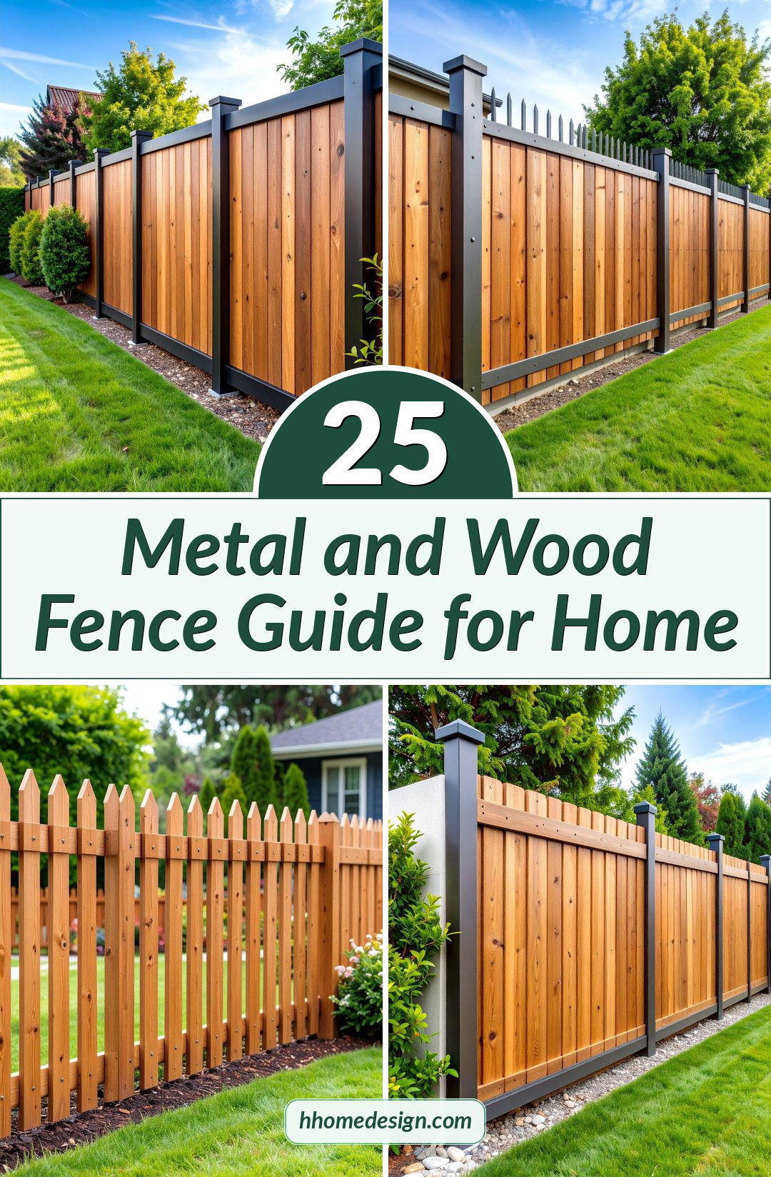 25 Metal and Wood Fence Guide for Home