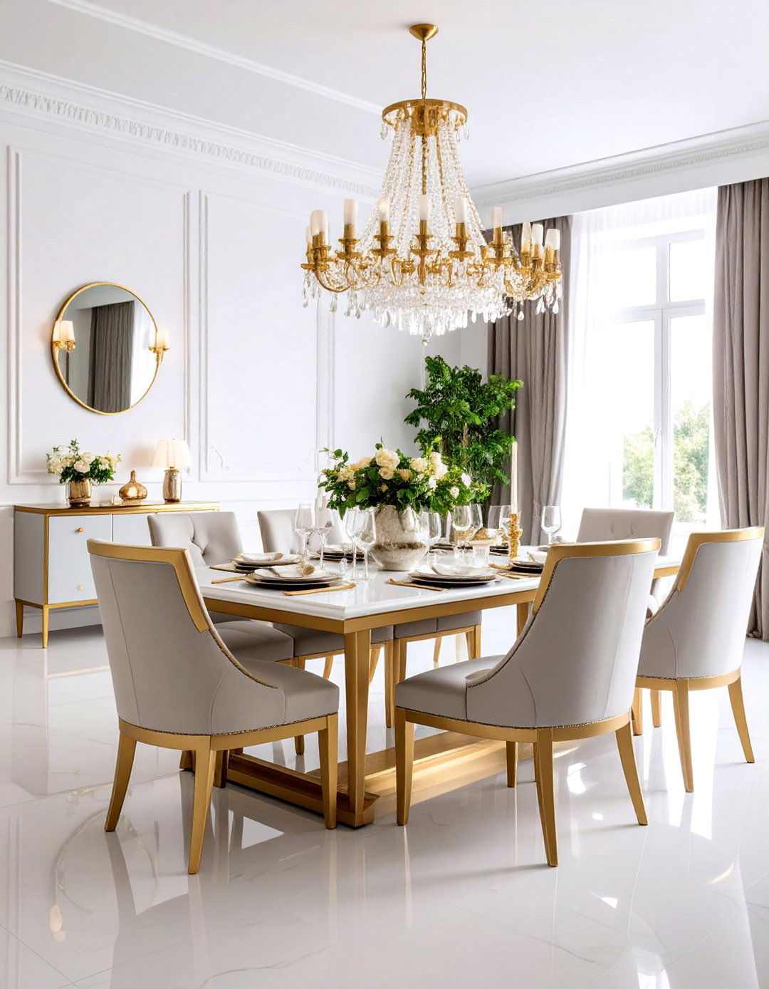 Metallic Accent Painted Furniture Collection - 25 Painted Furniture Ideas