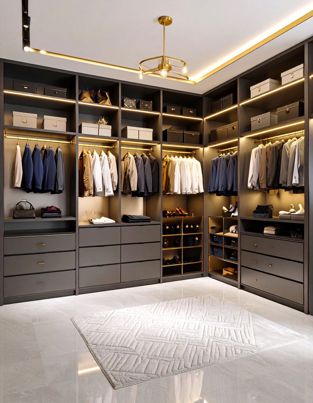 Metallic Geometric Luxury Theme - 25 Closet Wallpaper Ideas