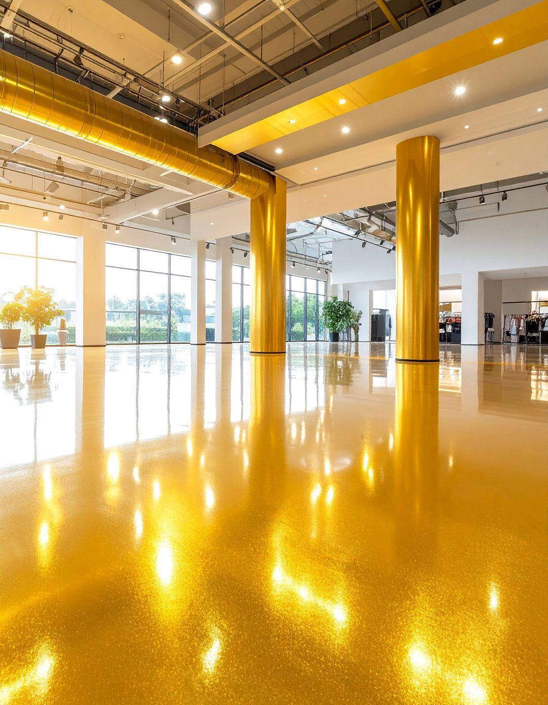 Metallic Gold Luxury Epoxy Design - 25 Epoxy Floor Designs