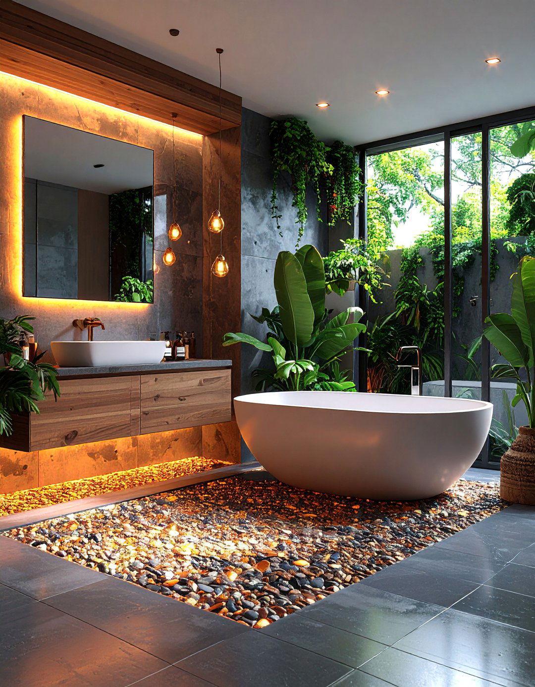 Metallic Mixed Material Bathroom Mosaic Floor Tile - 25 Bathroom Mosaic Floor Tile Ideas