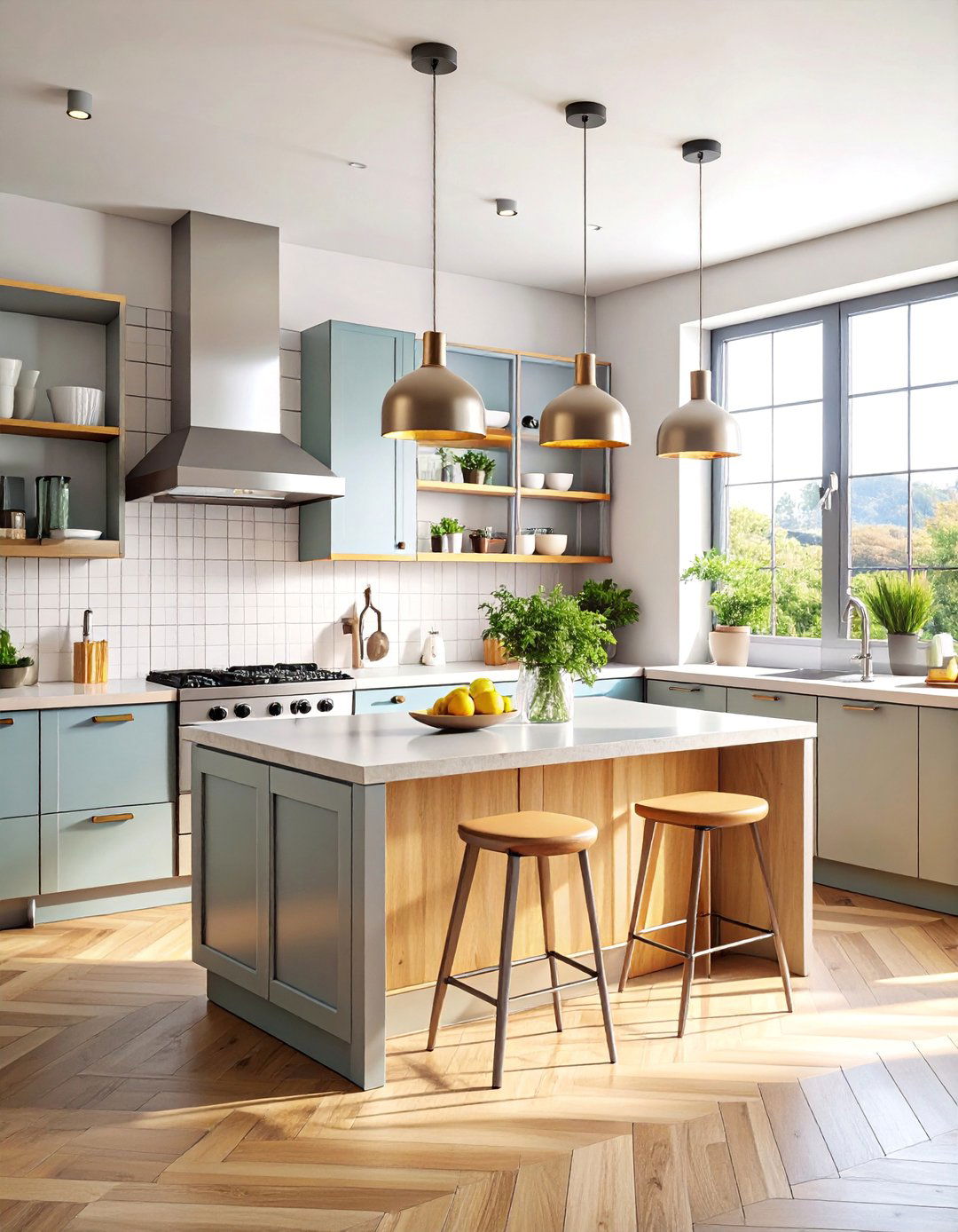 Metro Style Kitchen with Stainless Steel Appliances - 25 Metro Style Interior Design Ideas