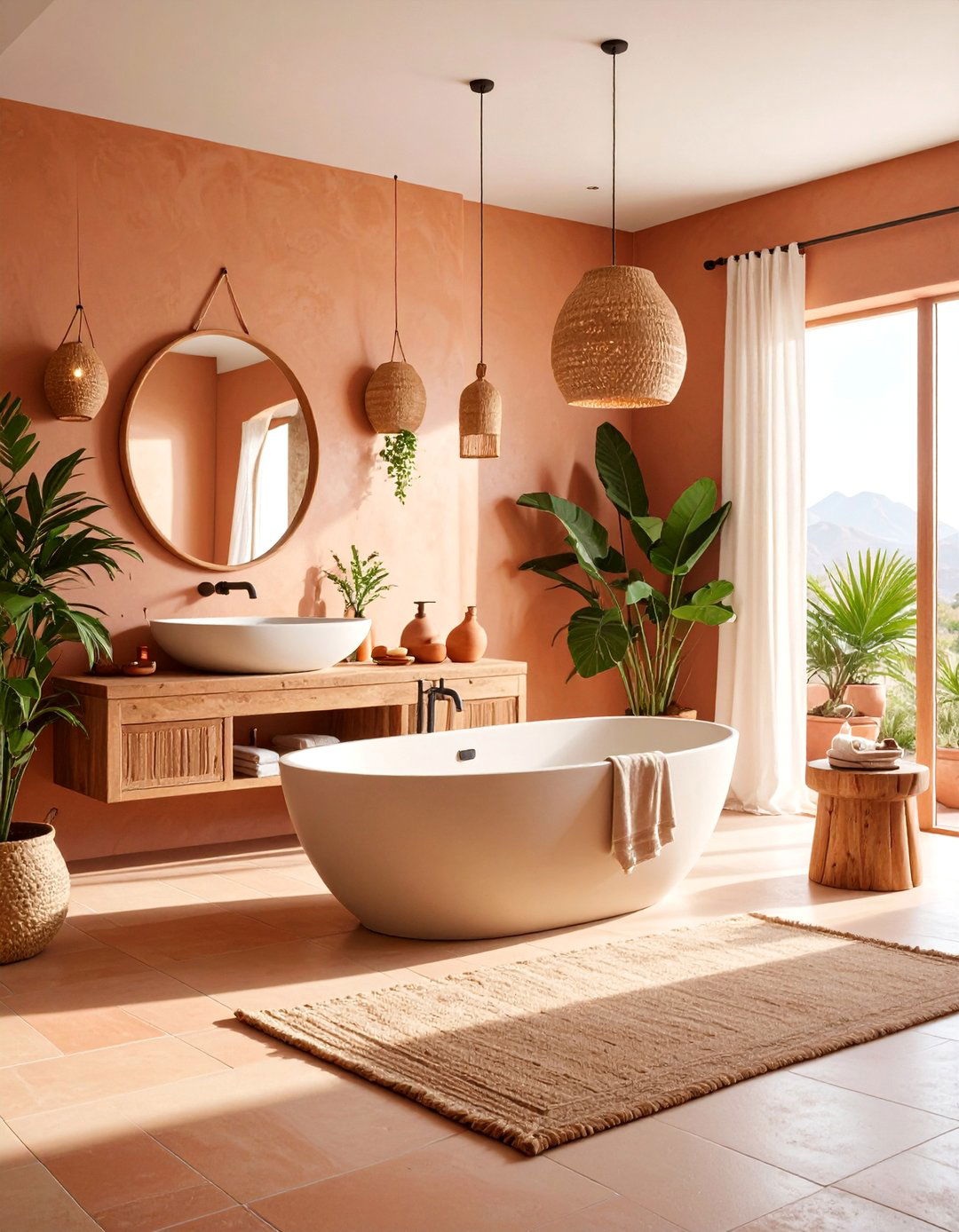 Mexican Bathroom with Adobe and Clay Elements - 25 Mexican Bathroom Ideas