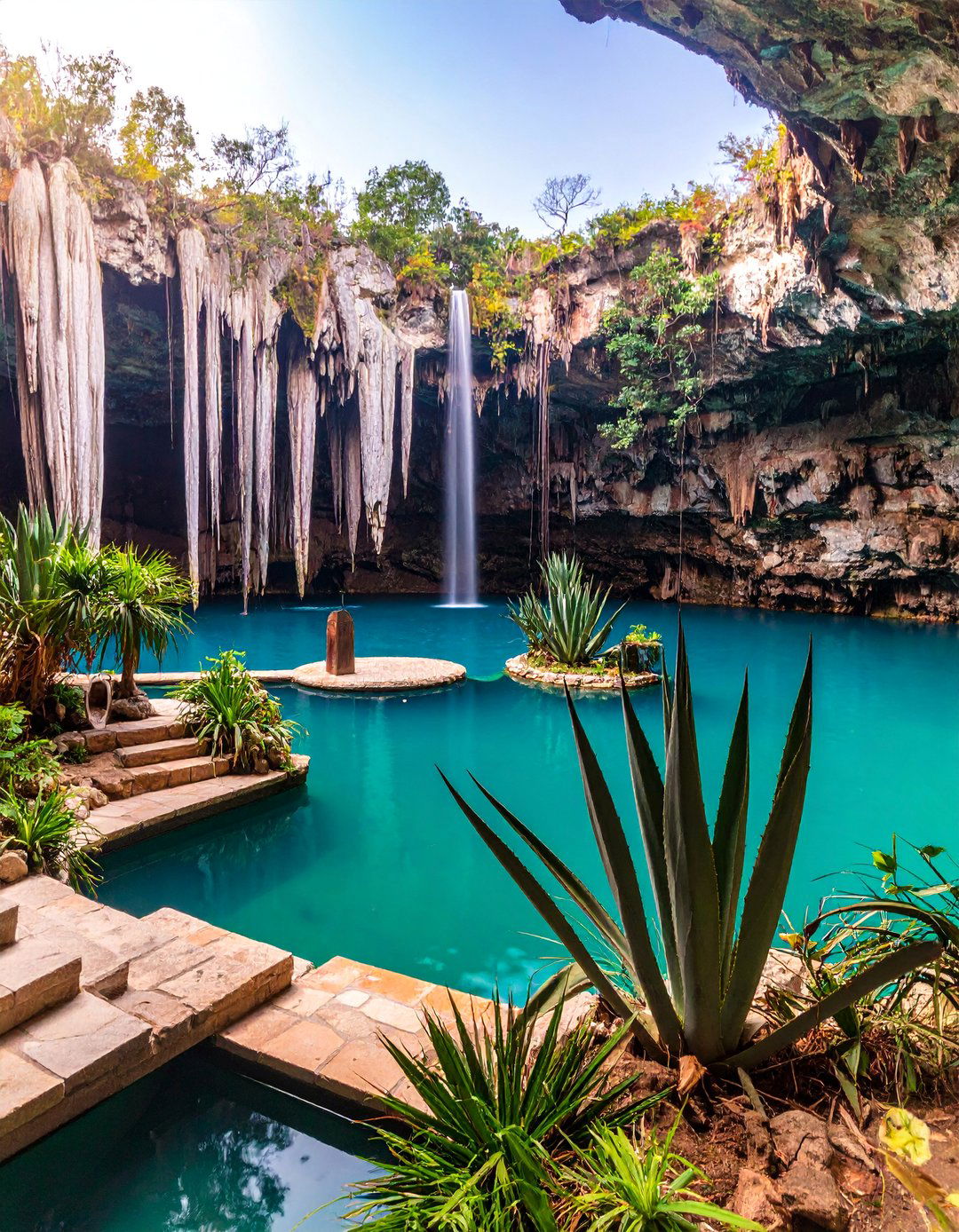 Mexican Cenote Inspired Lagoon - 25 Lagoon Pool Ideas