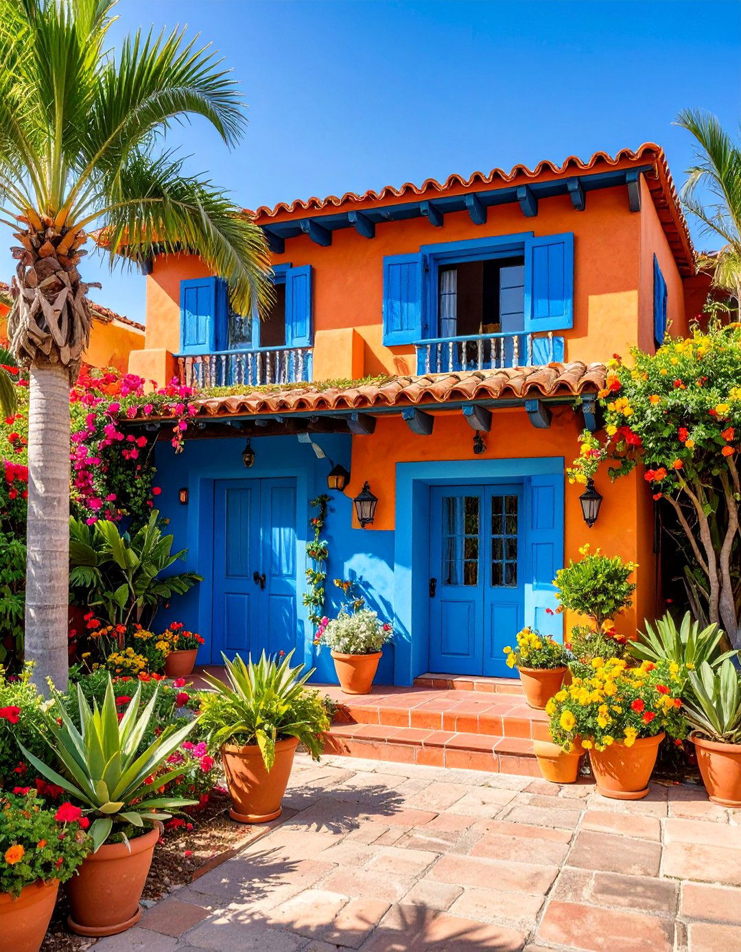 Mexican Design with Vibrant Color Palette - 25 Mexican Style House Design Ideas