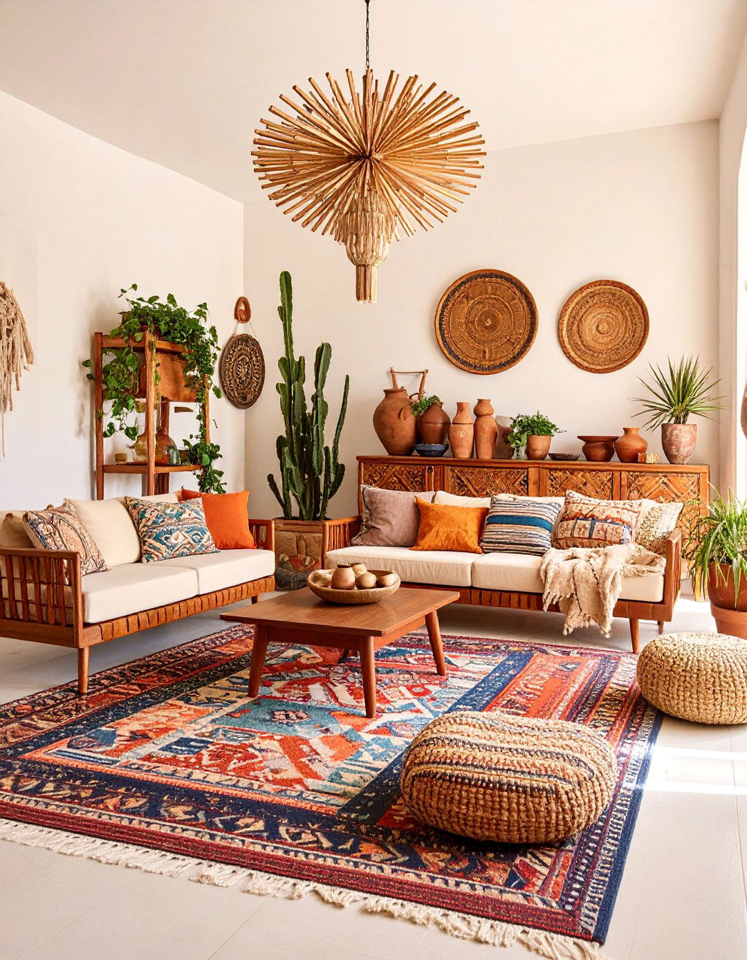 Mid Century Desert Den with Vintage Furnishings - 25 Desert Themed Room Ideas