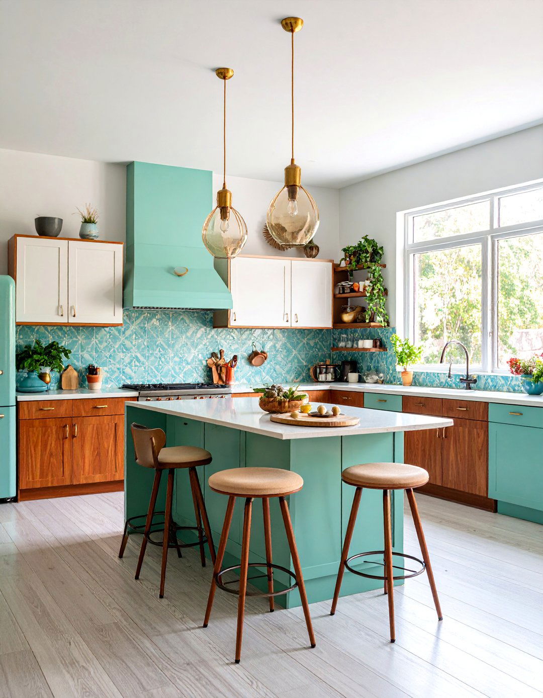 Mid Century Eclectic Kitchen with Atomic Age Flair - 25 Eclectic Kitchen Ideas