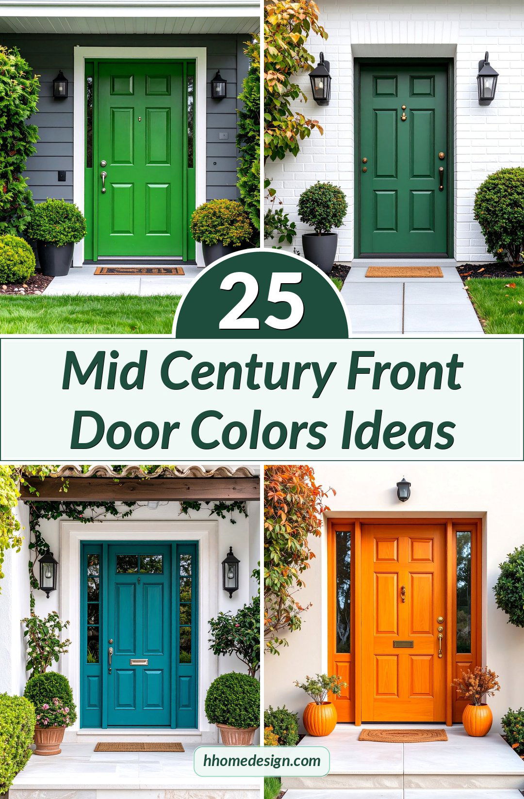 25 Mid Century Front Door Colors Ideas