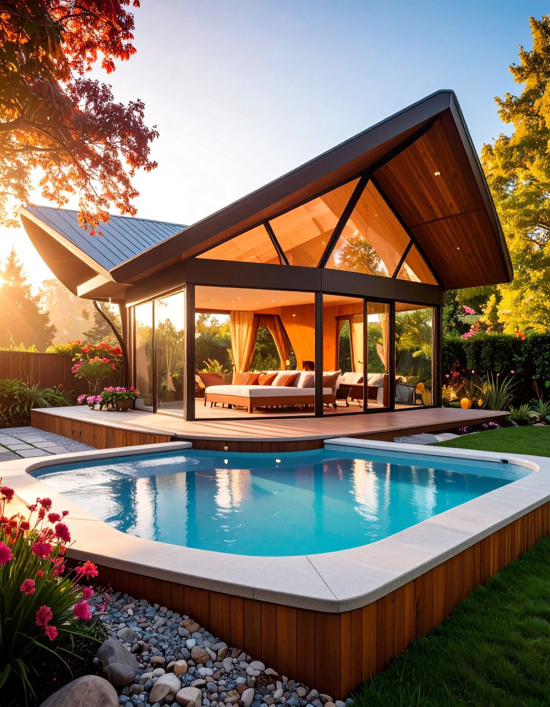 Mid Century Modern Atomic Age Pavilion - 25 Hot Tub Enclosure Ideas