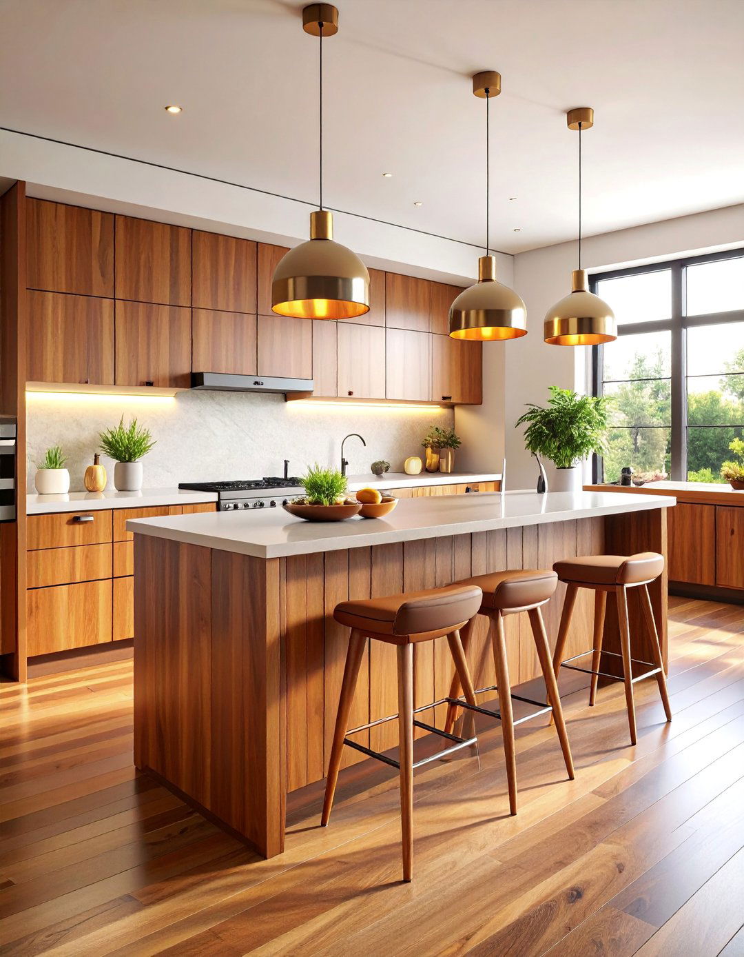 Mid Century Modern Bar with Walnut Accents - 25 Kitchen Bar Ideas