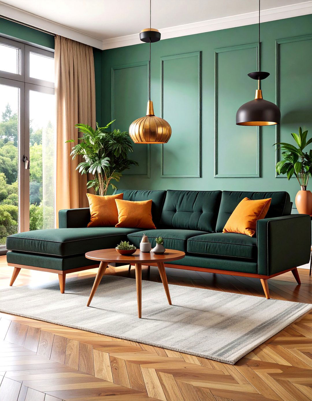 Mid Century Modern Black Sectional Showcase - 25 Living Room Ideas With Black Couches