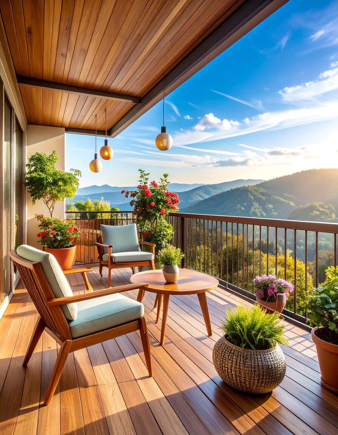 Mid Century Modern Classic - 25 Penthouse Balcony Ideas