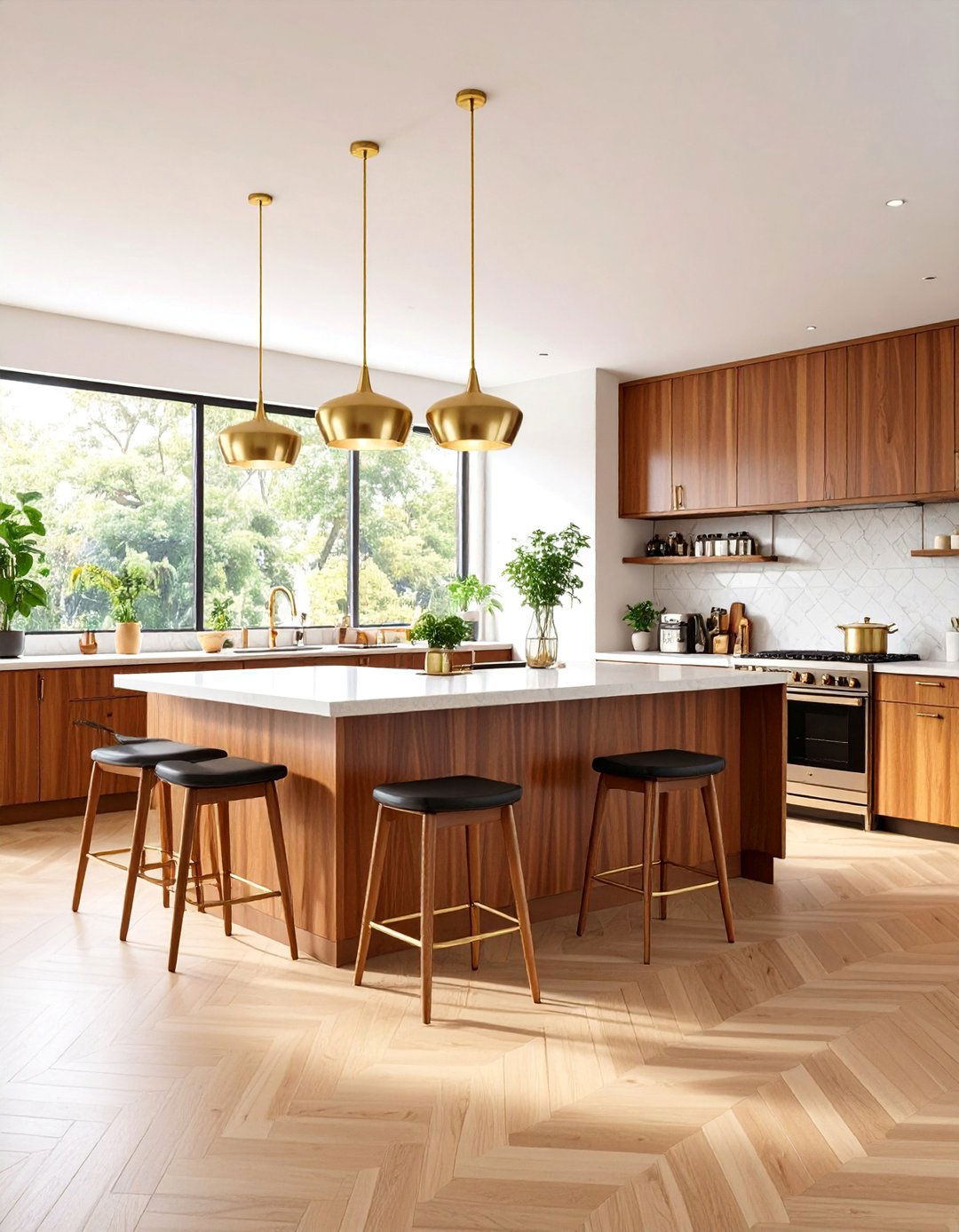 Mid Century Modern Coffee Bar with Retro Styling - 25 Coffee Station Ideas