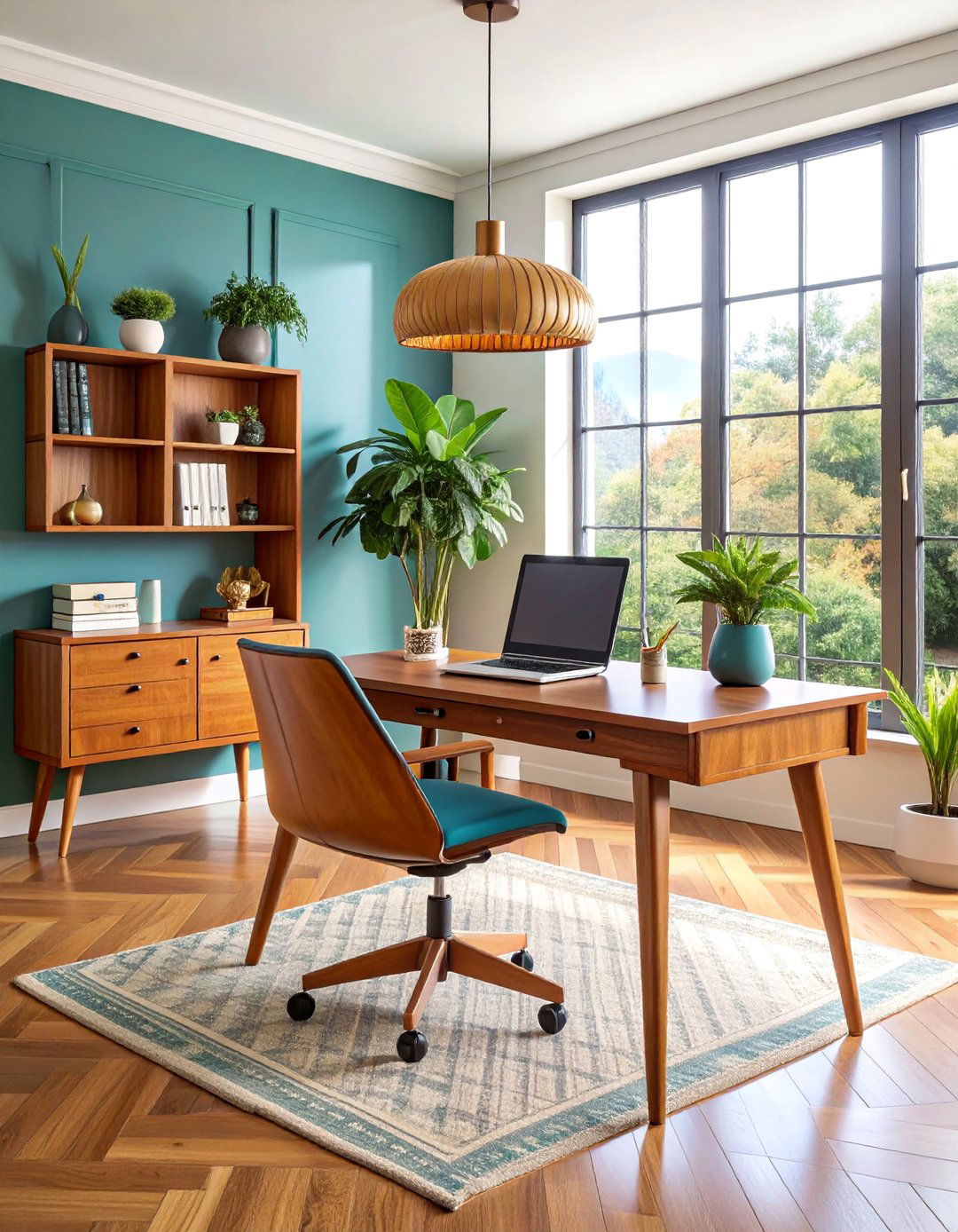 Mid Century Modern Desk with Tapered Legs - 25 Desk Ideas