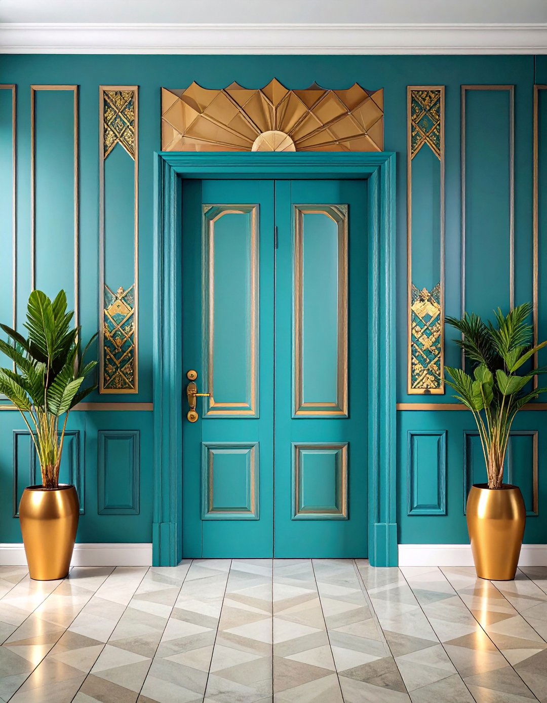 Mid Century Modern Door Trim with Sleek Profiles - 25 Door Trim Ideas