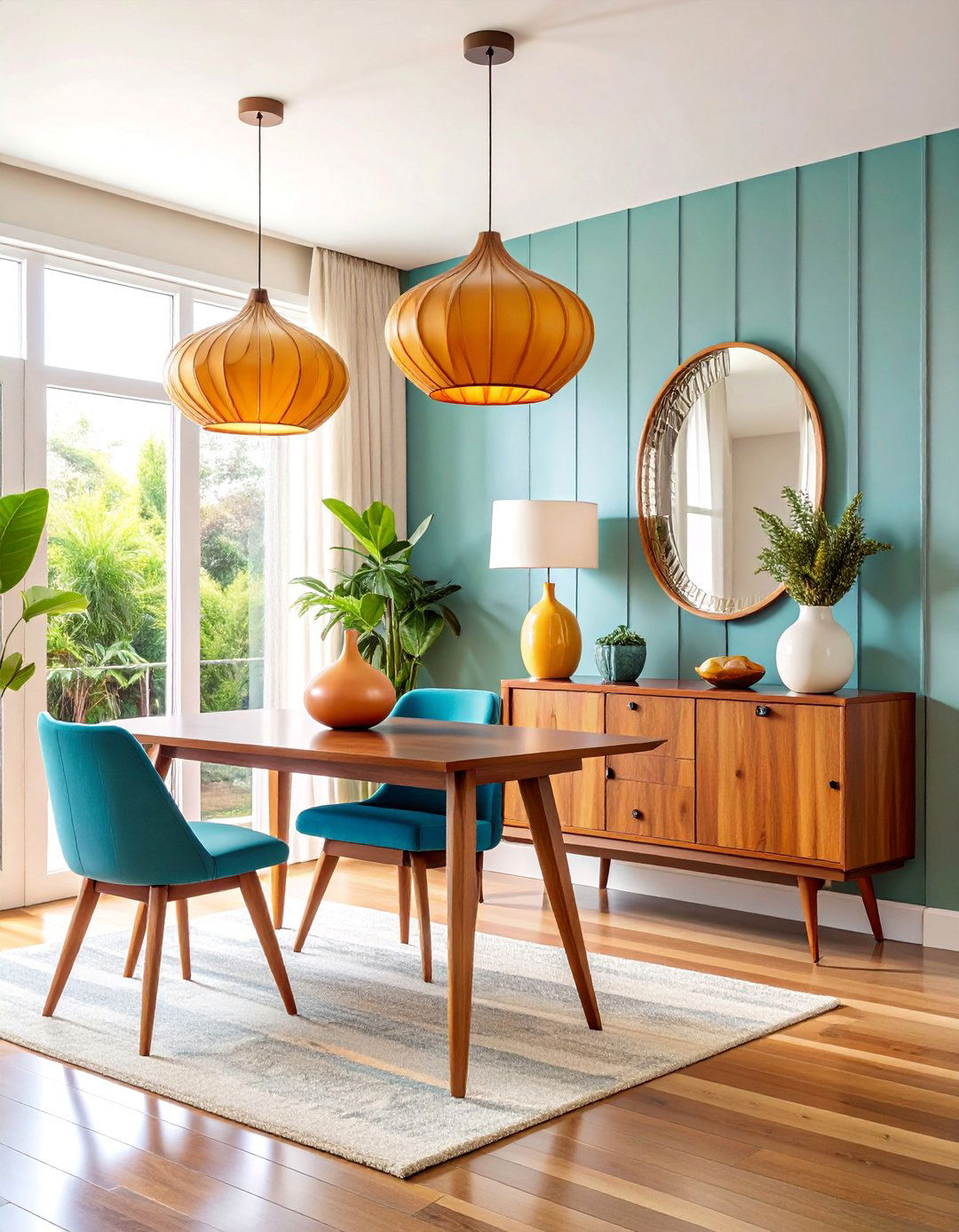 Mid Century Modern Entryway with Walnut Wood Features - 25 Entryway Ideas